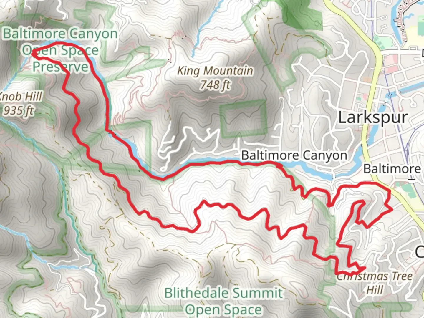 An image depicting the trail Piedmont, Down Falls Loop Trail and its surrounding area.