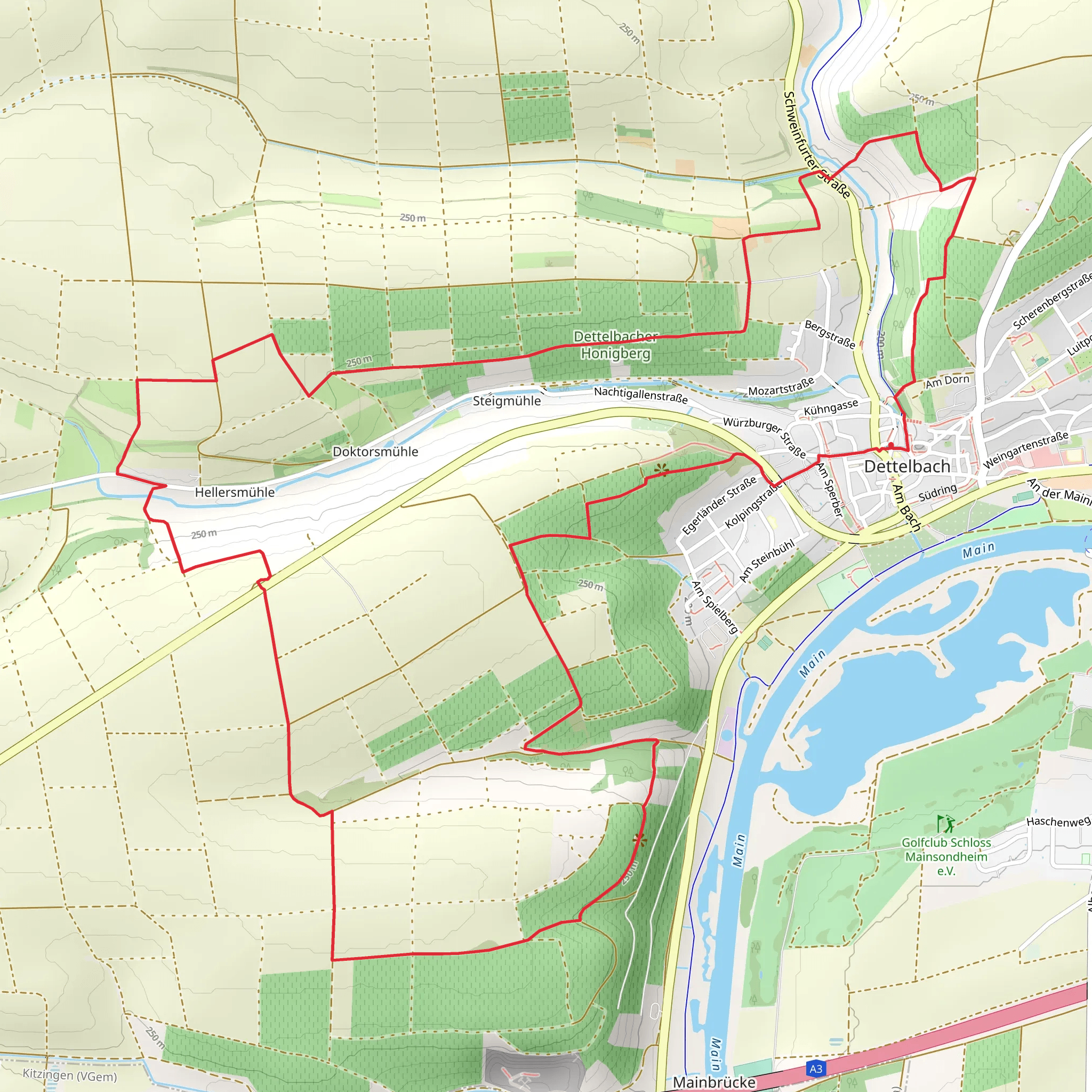 Traum Runde Dettelbach mobile static map
