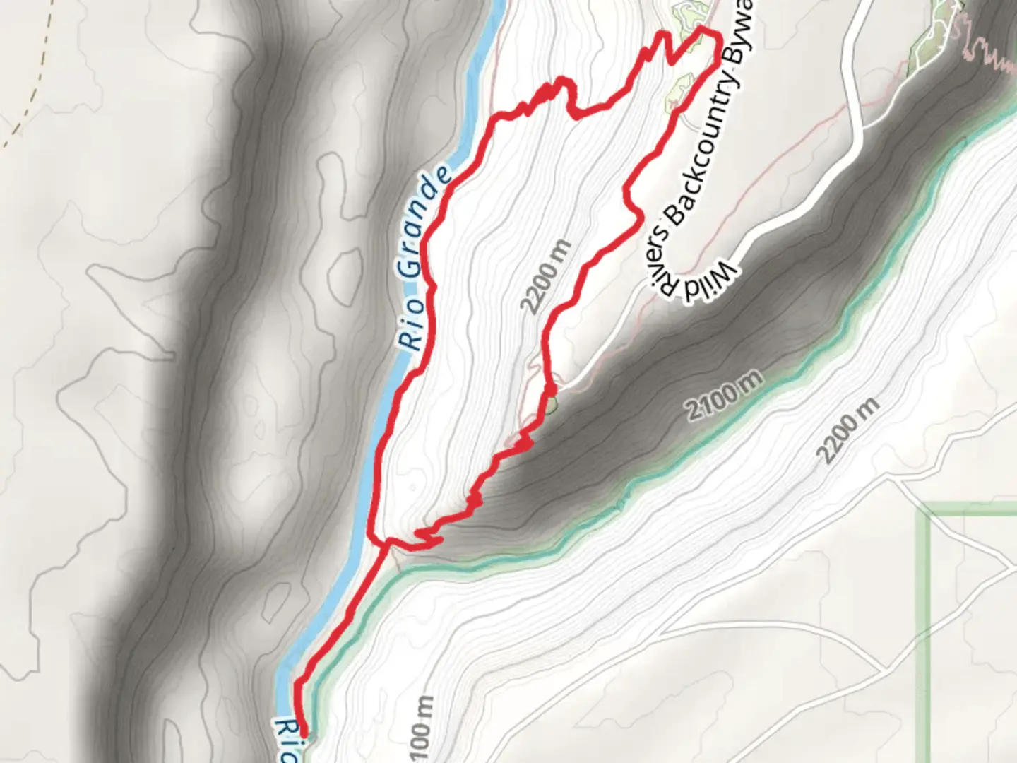 An image depicting the trail La Junta, River and Little Arsenic Loop Trail and its surrounding area.
