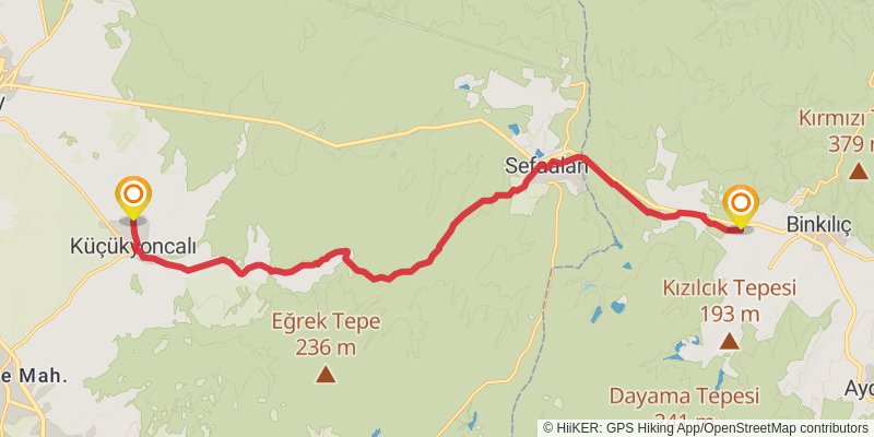 Sultans Trail stage 122 Map