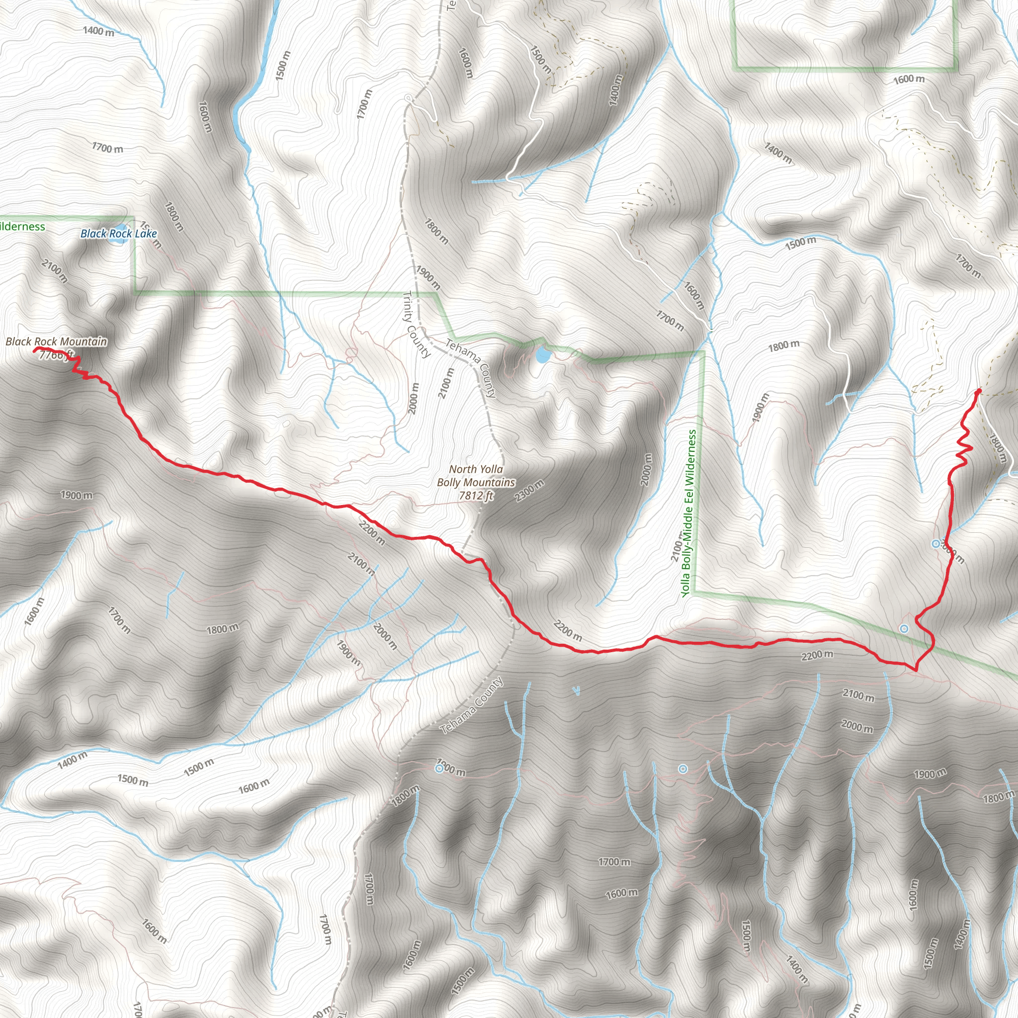 Black Rock Mountain via Cold Fork Ridge Trail mobile static map