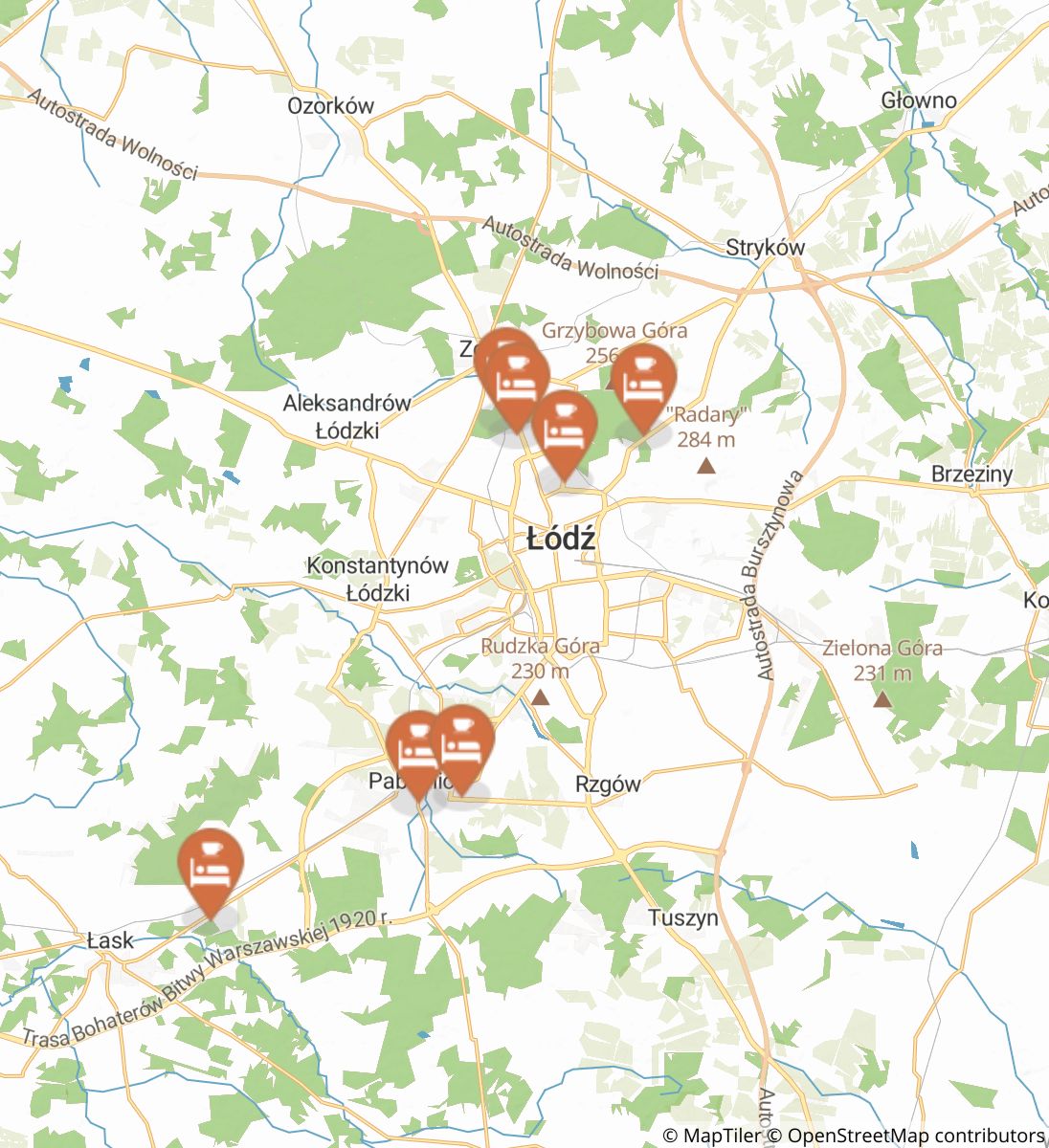 Łódź Loop Trail map image