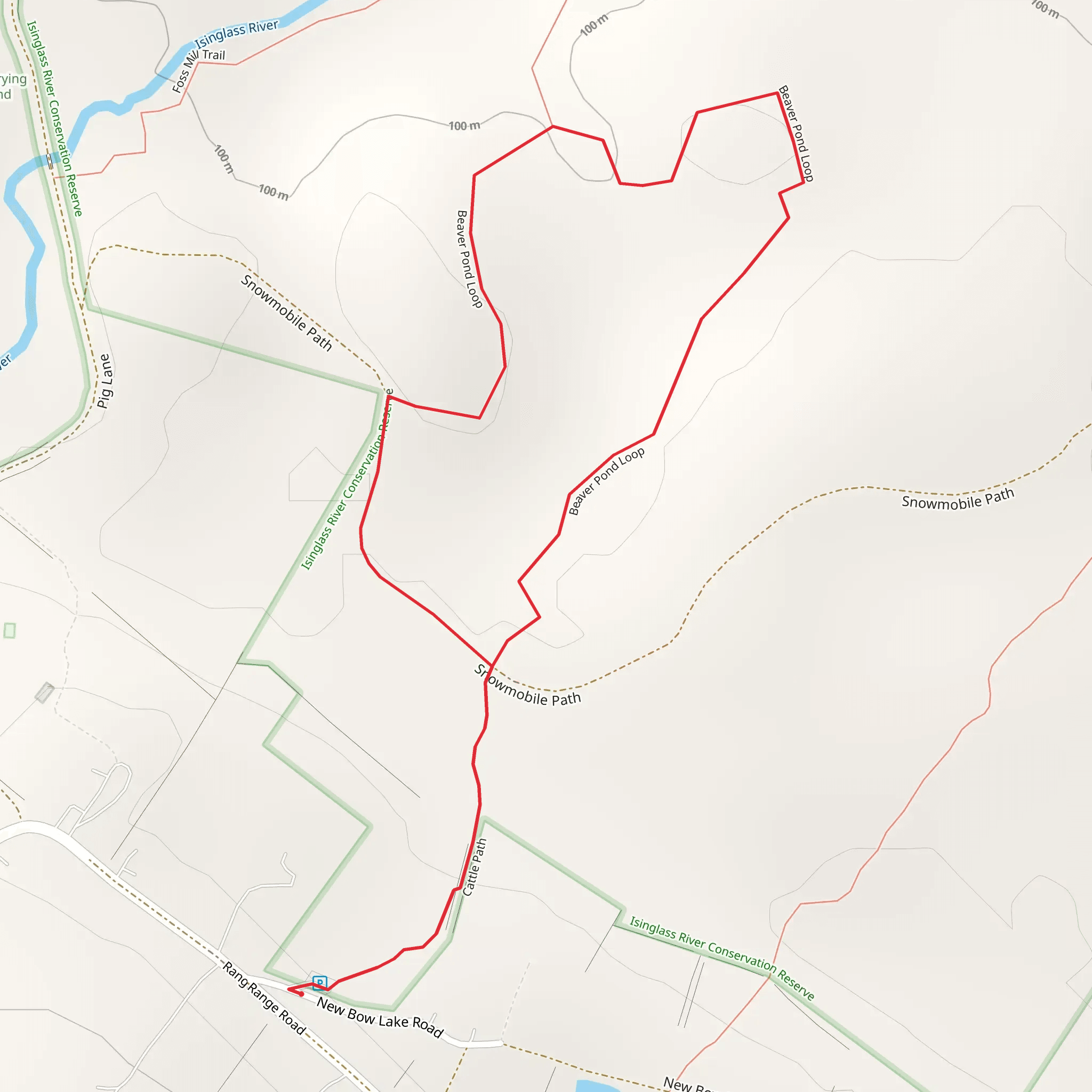 Cattle Path and Beaver Pond Loop mobile static map