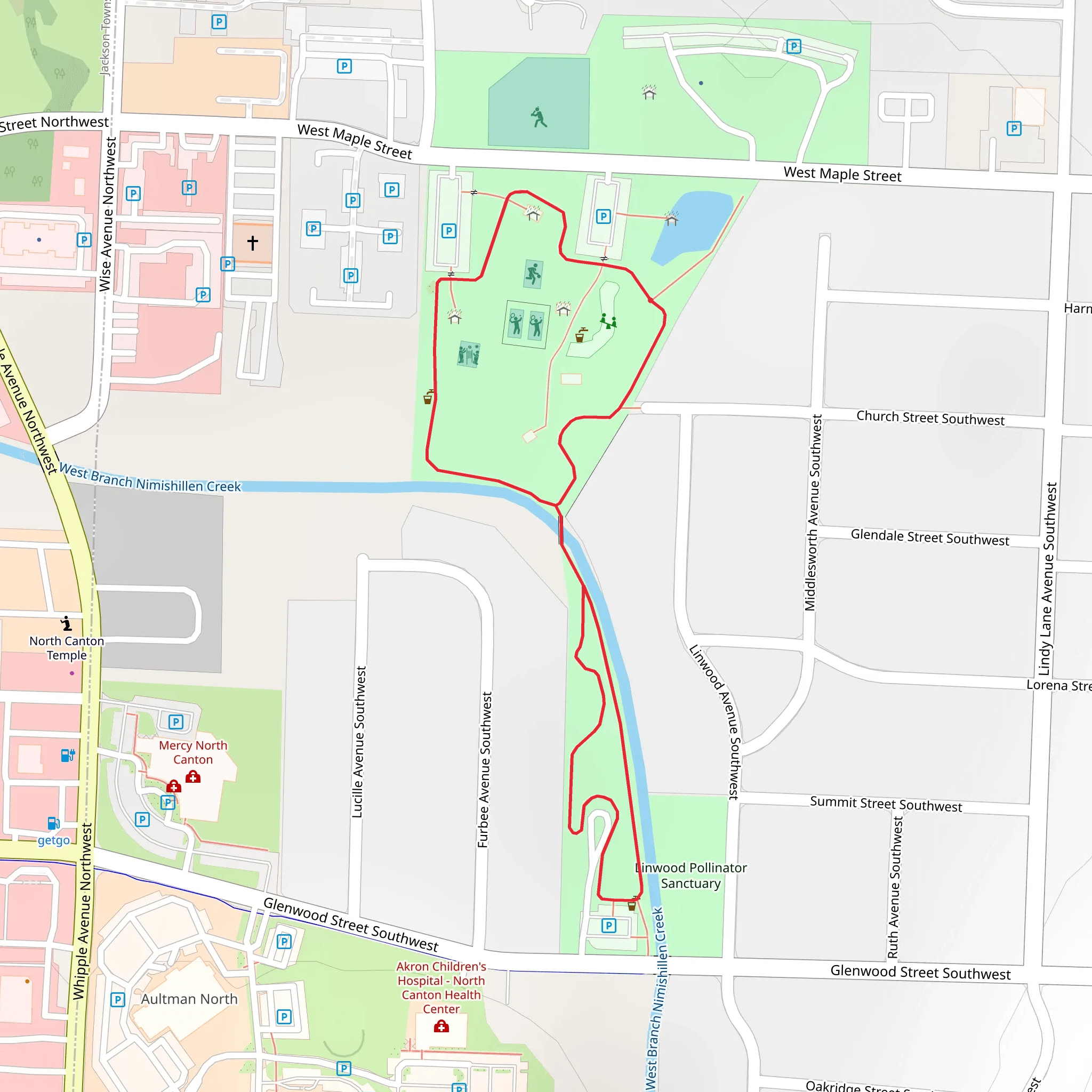Price Park Loop mobile static map