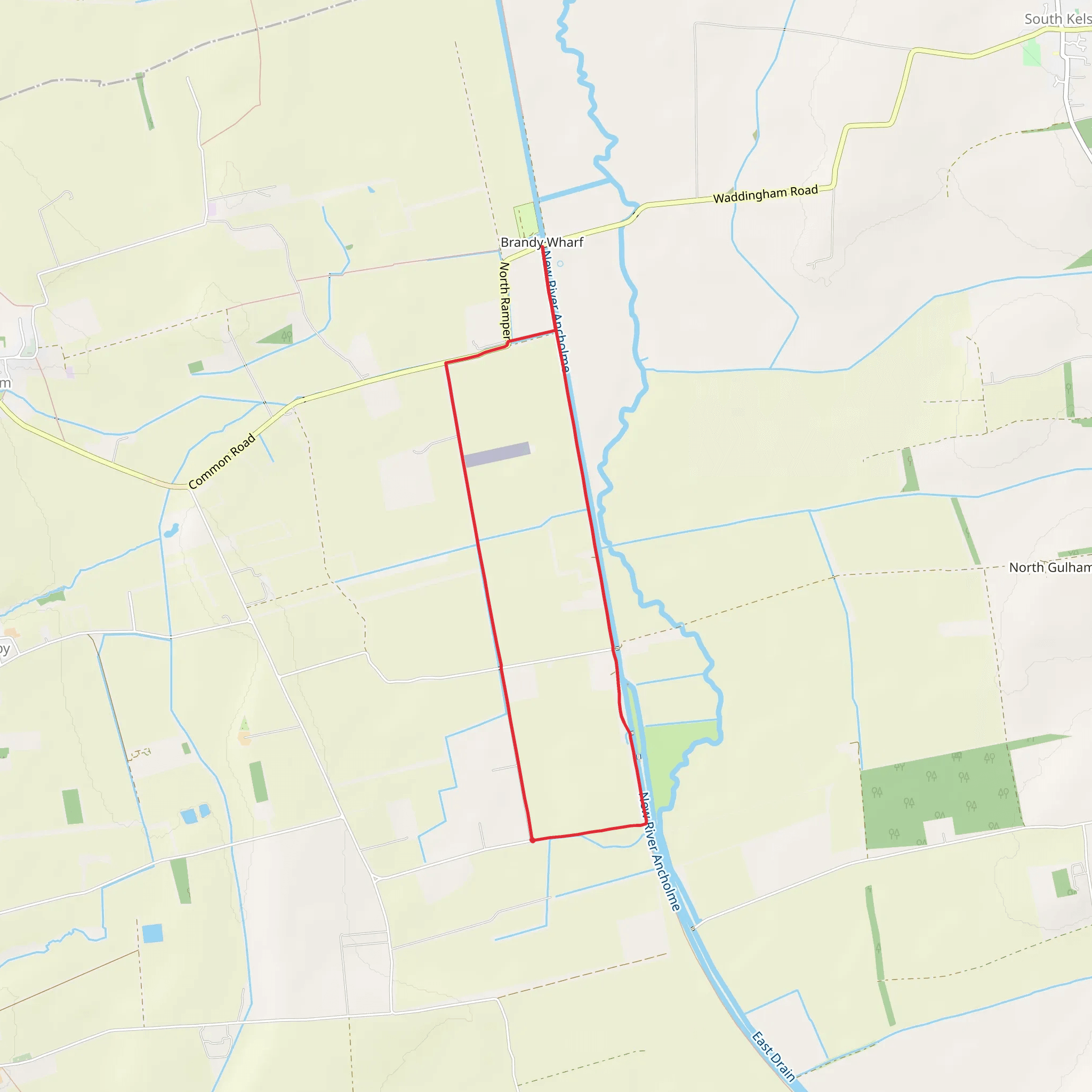 Brandy Wharf from Atterby Carr Lane mobile static map