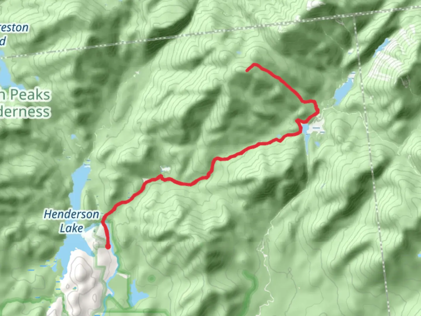 An image depicting the trail Mount Marshall via Calamity Brook Trail and its surrounding area.