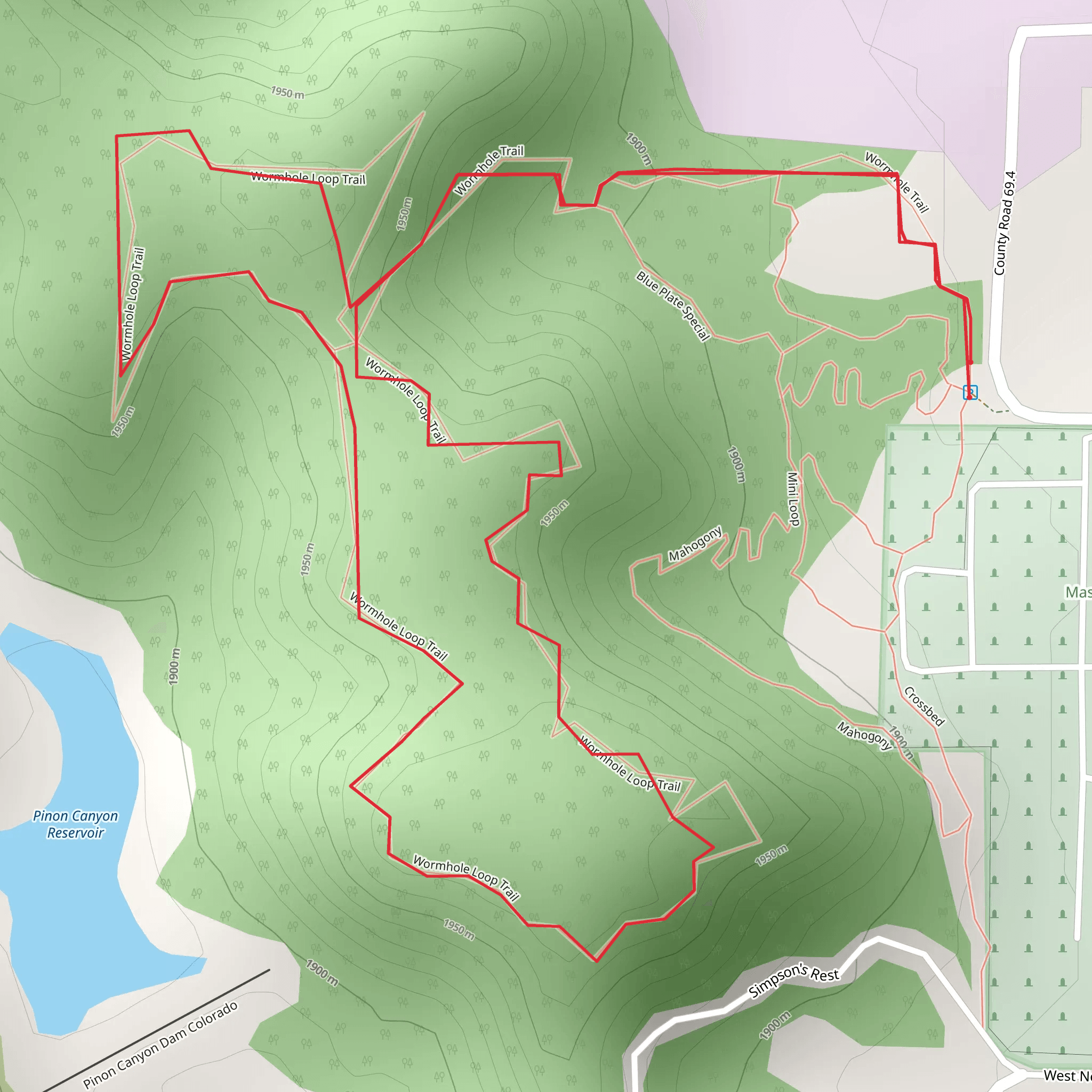 Wormhole Loop Trail mobile static map