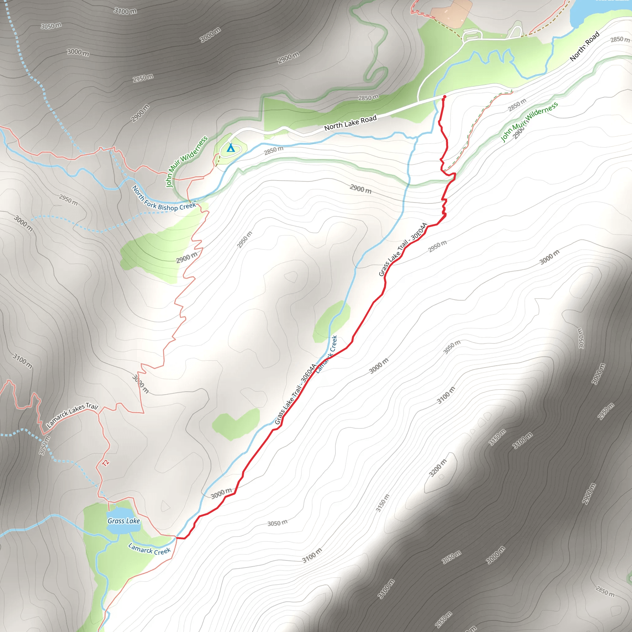 Grass Lake Outlet Trail mobile static map