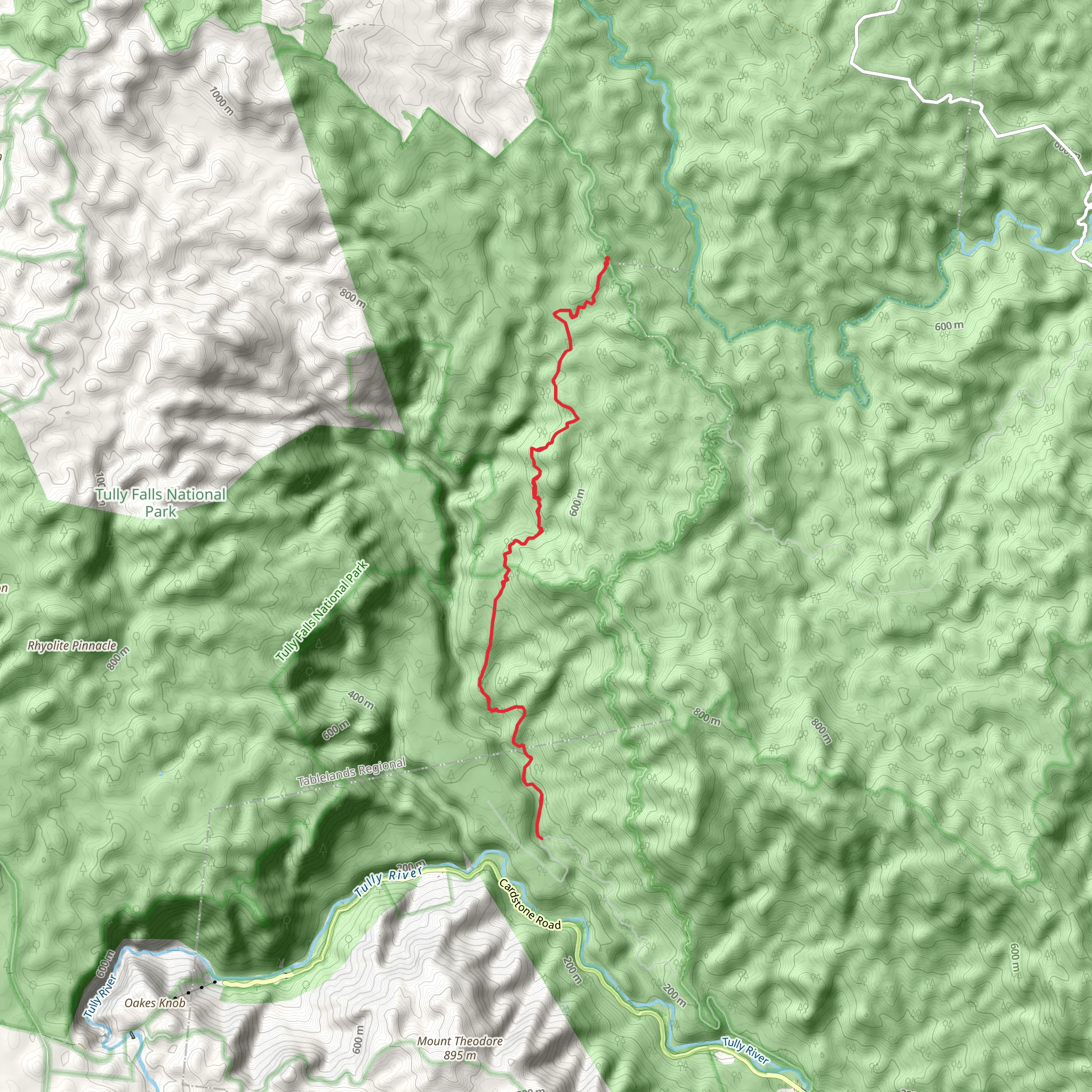 Cannabullen Creek Track mobile static map