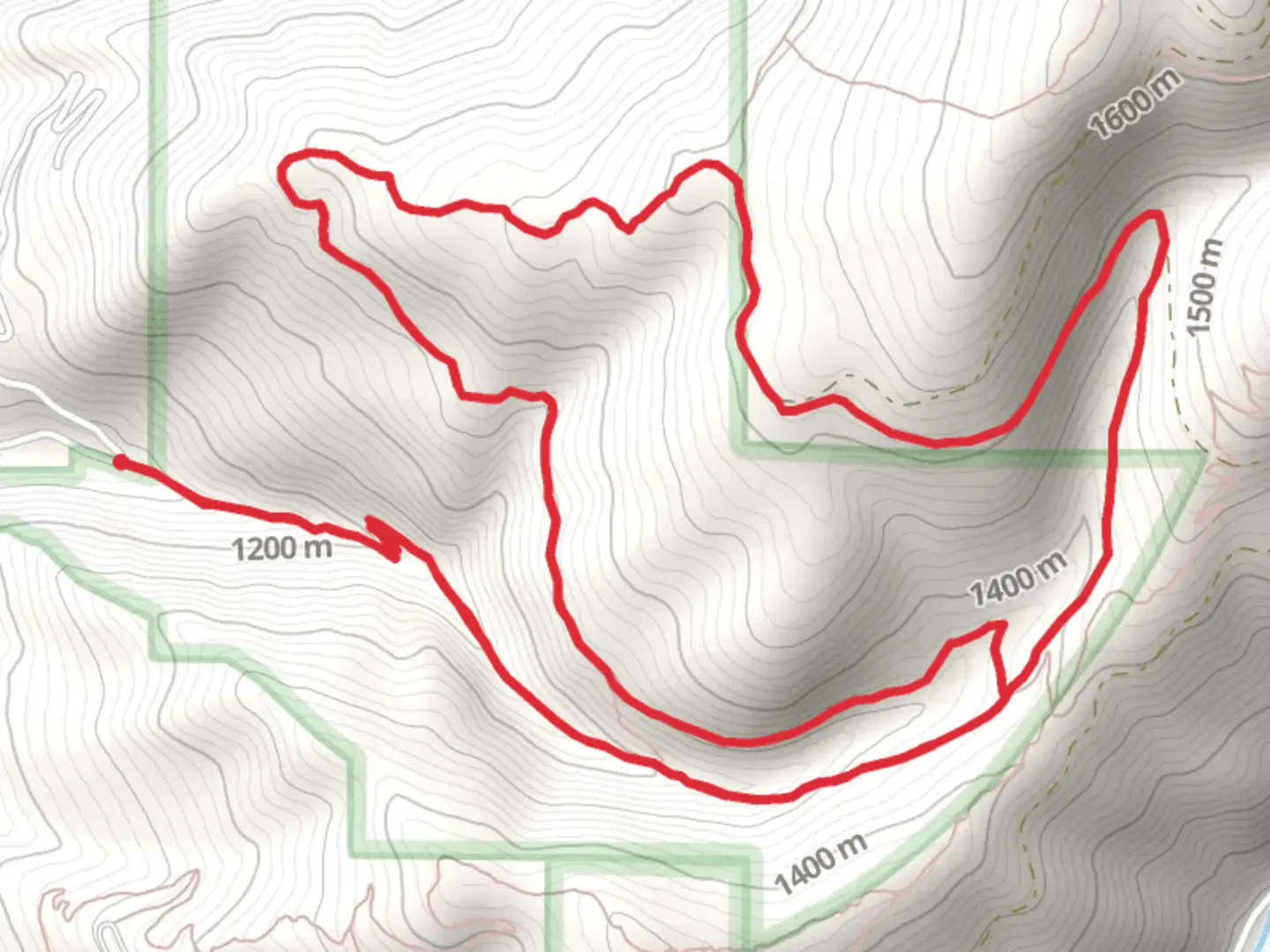 An image depicting the trail Woods Gulch and Three Larch Loop and its surrounding area.