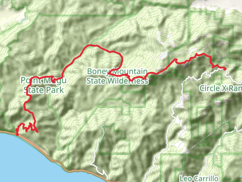 Mishe Mokwa Trail - Backbone Trail from Triunfo Pass