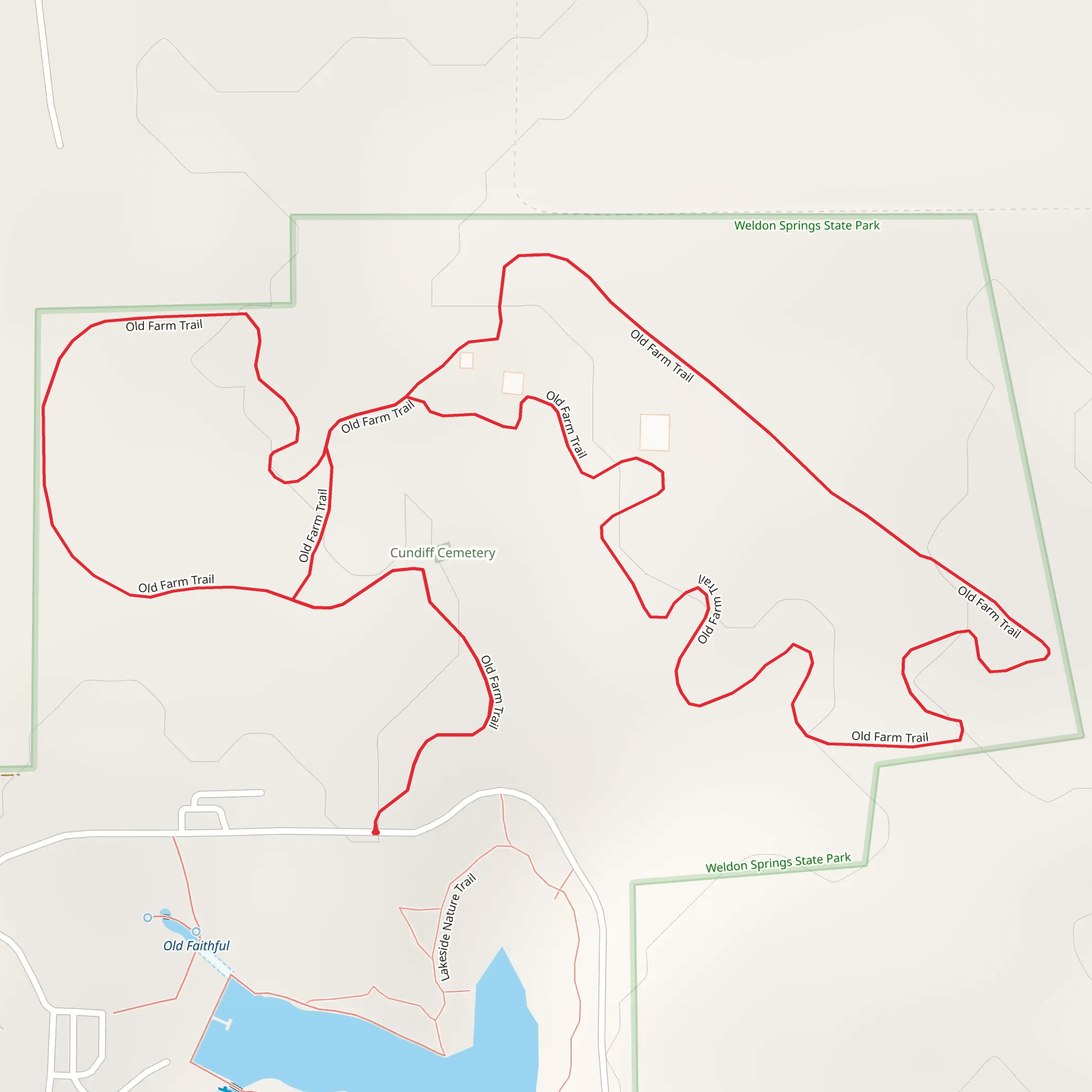 Old Farm Loop Trail mobile static map