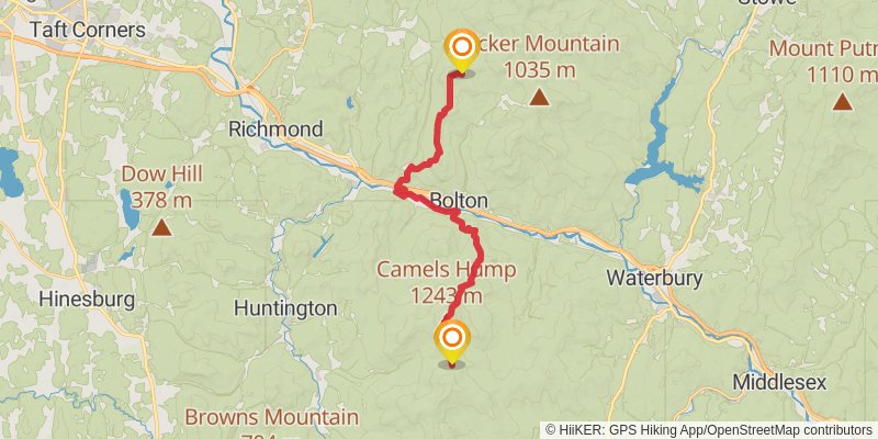 Vermont Long Trail stage 18 Map