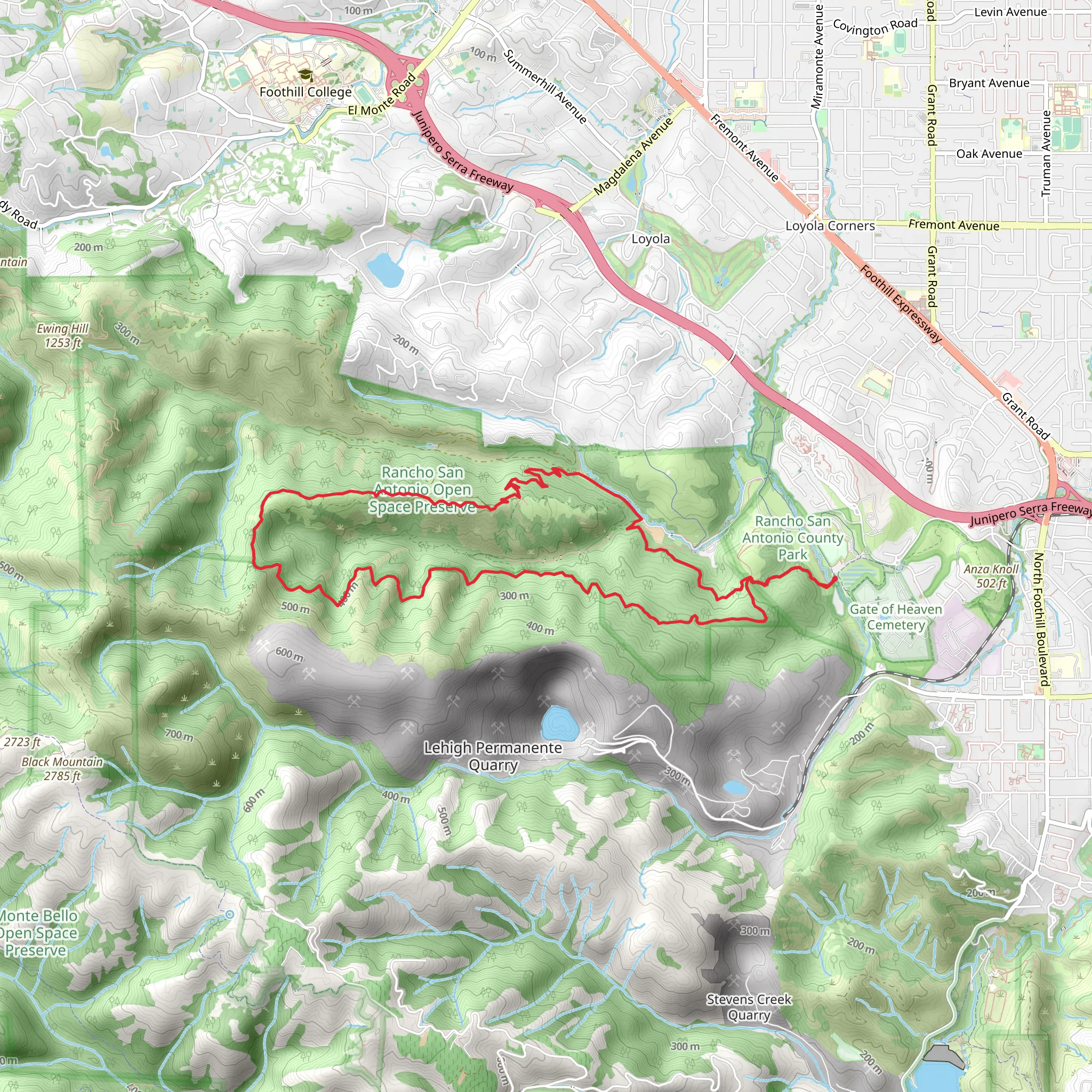 Rogue Valley Trail and Stephen E Abbors Trail Loop mobile static map