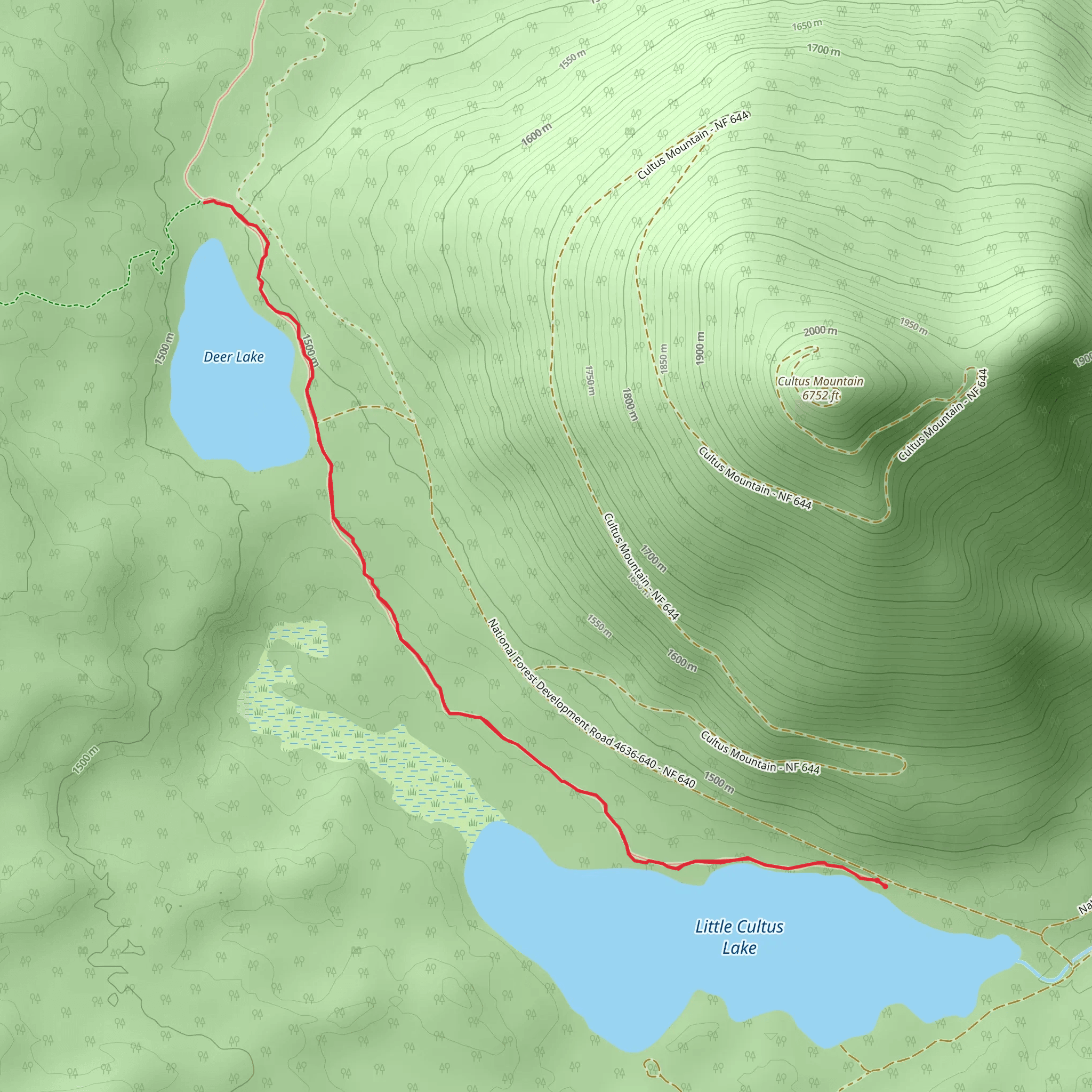 Deer Lake Trail mobile static map