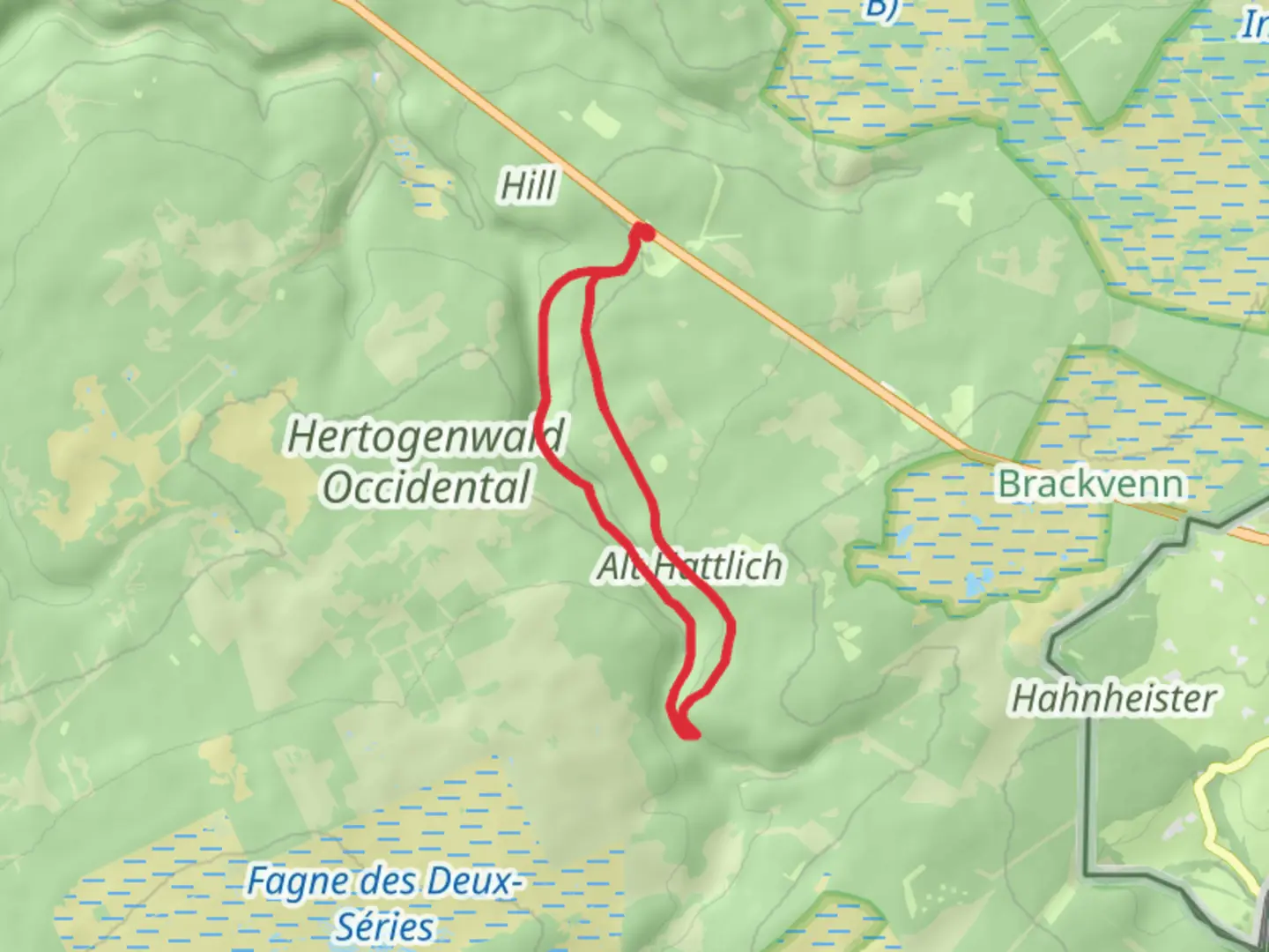 An image depicting the trail Geopfad Loop and its surrounding area.