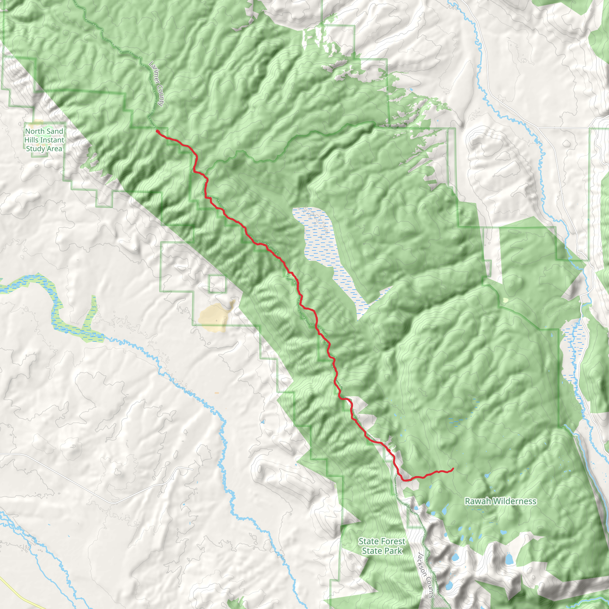 Medicine Bow Trail mobile static map