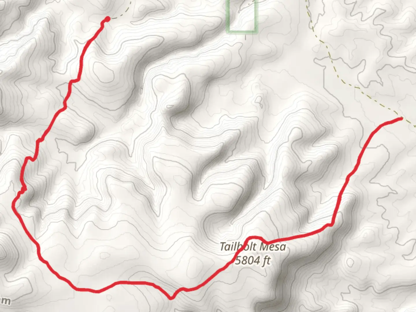 An image depicting the trail Coop Tank Trail via Tailhoit Mesa Trail and its surrounding area.