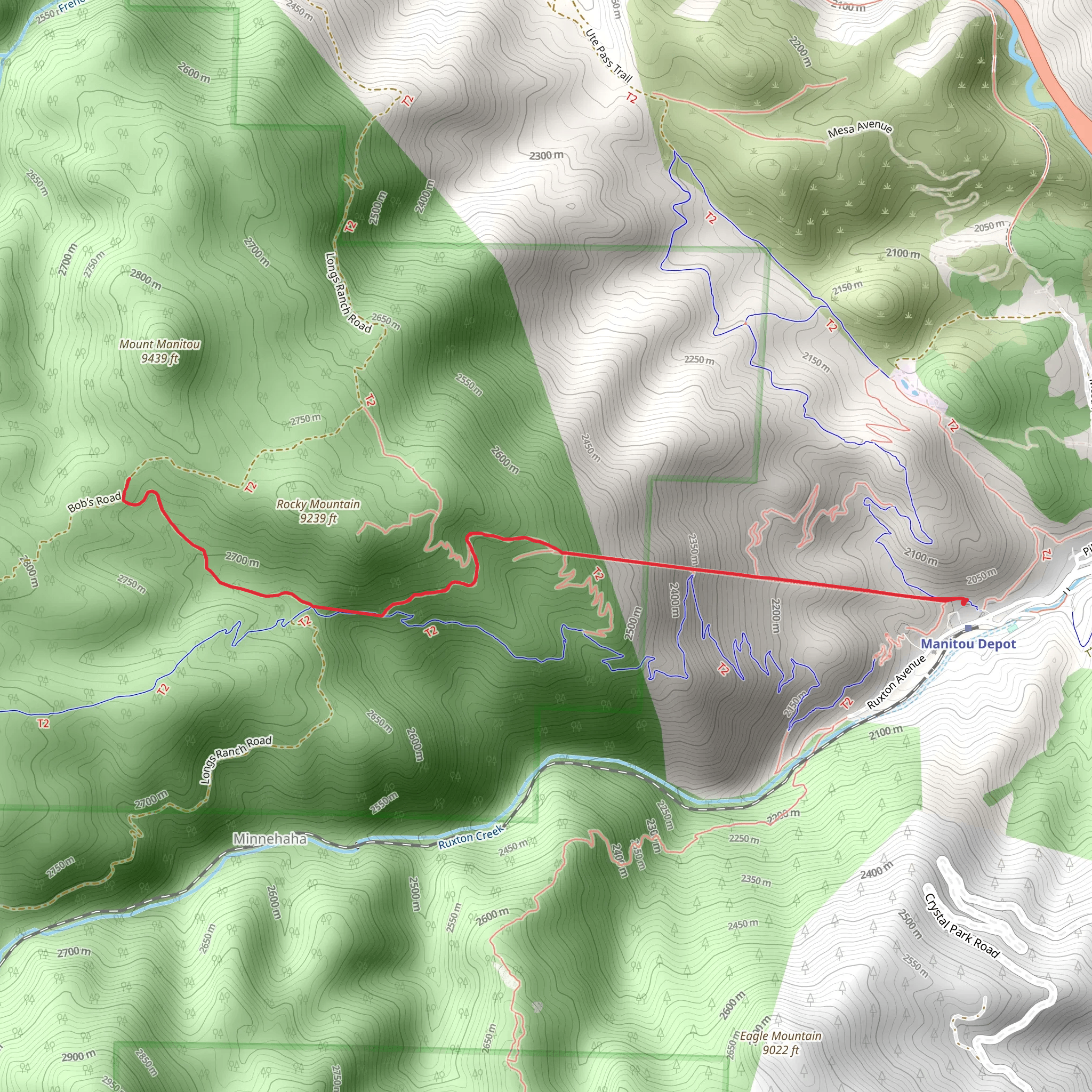 Fremont Experimental Forest Trail via The Incline Trailhead mobile static map