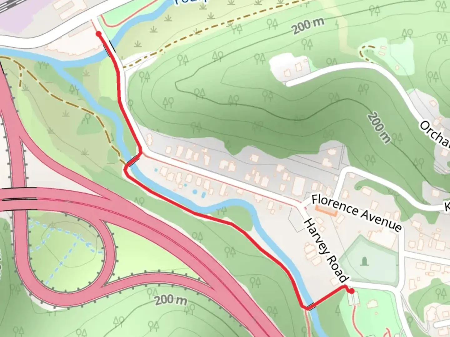 An image depicting the trail Walk along Hisey Fork Fourpole Creek and its surrounding area.