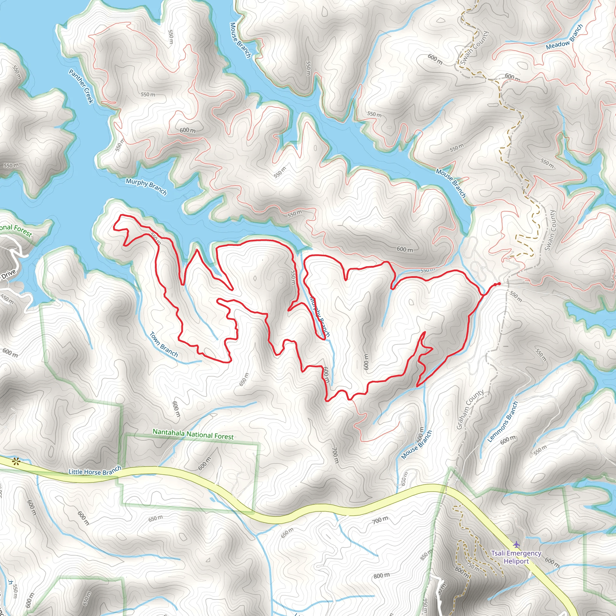 Thompson Loop Trail mobile static map