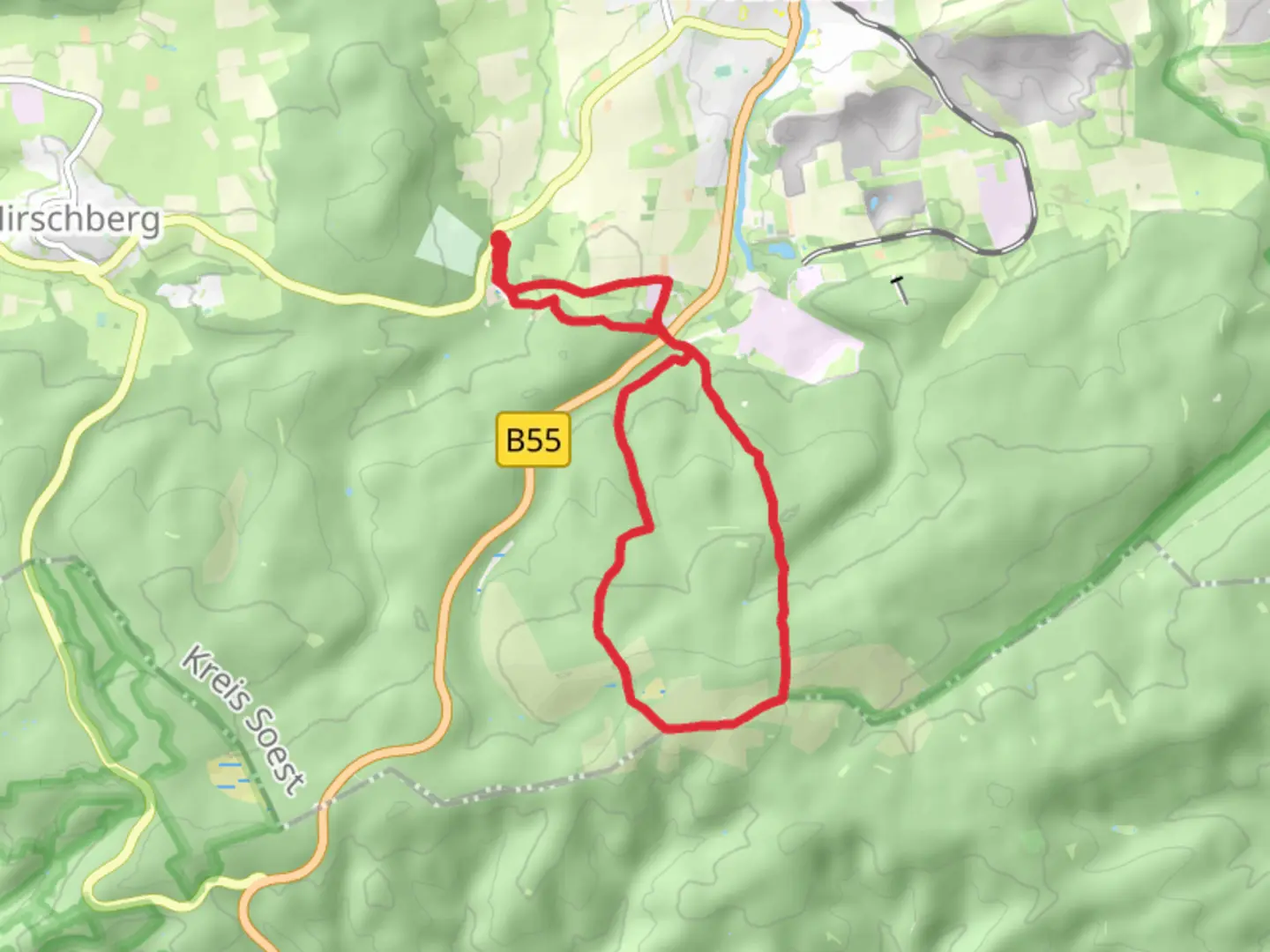 An image depicting the trail Plackweghöhe via Warstein Hoehle and its surrounding area.