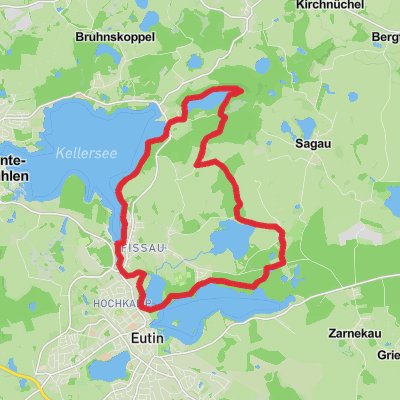 Kellersee and Grober Eutiner See Loop - Fissau mobile static map