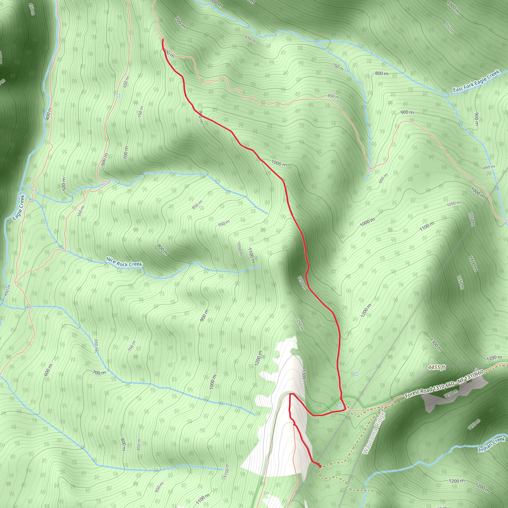 Indian Springs Trail mobile static map