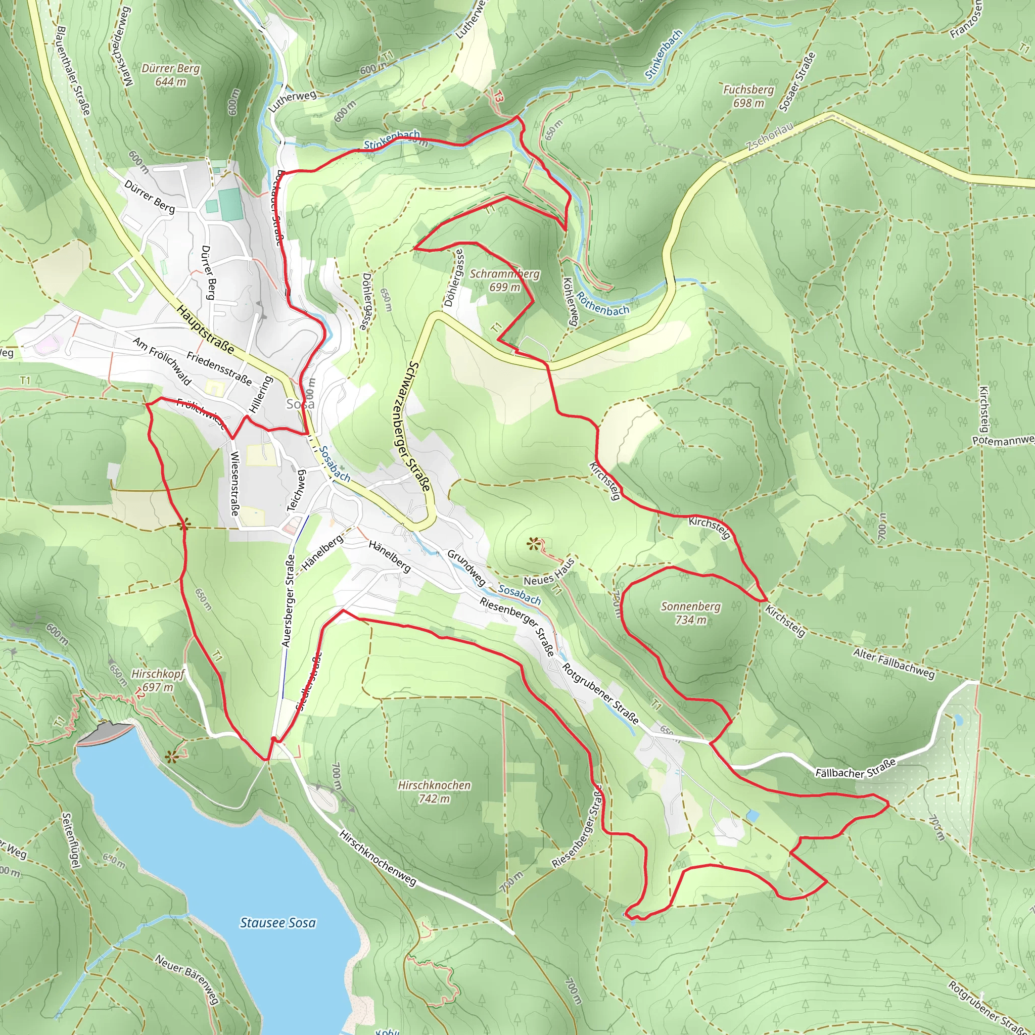 Köhlerweg Sosa Loop mobile static map