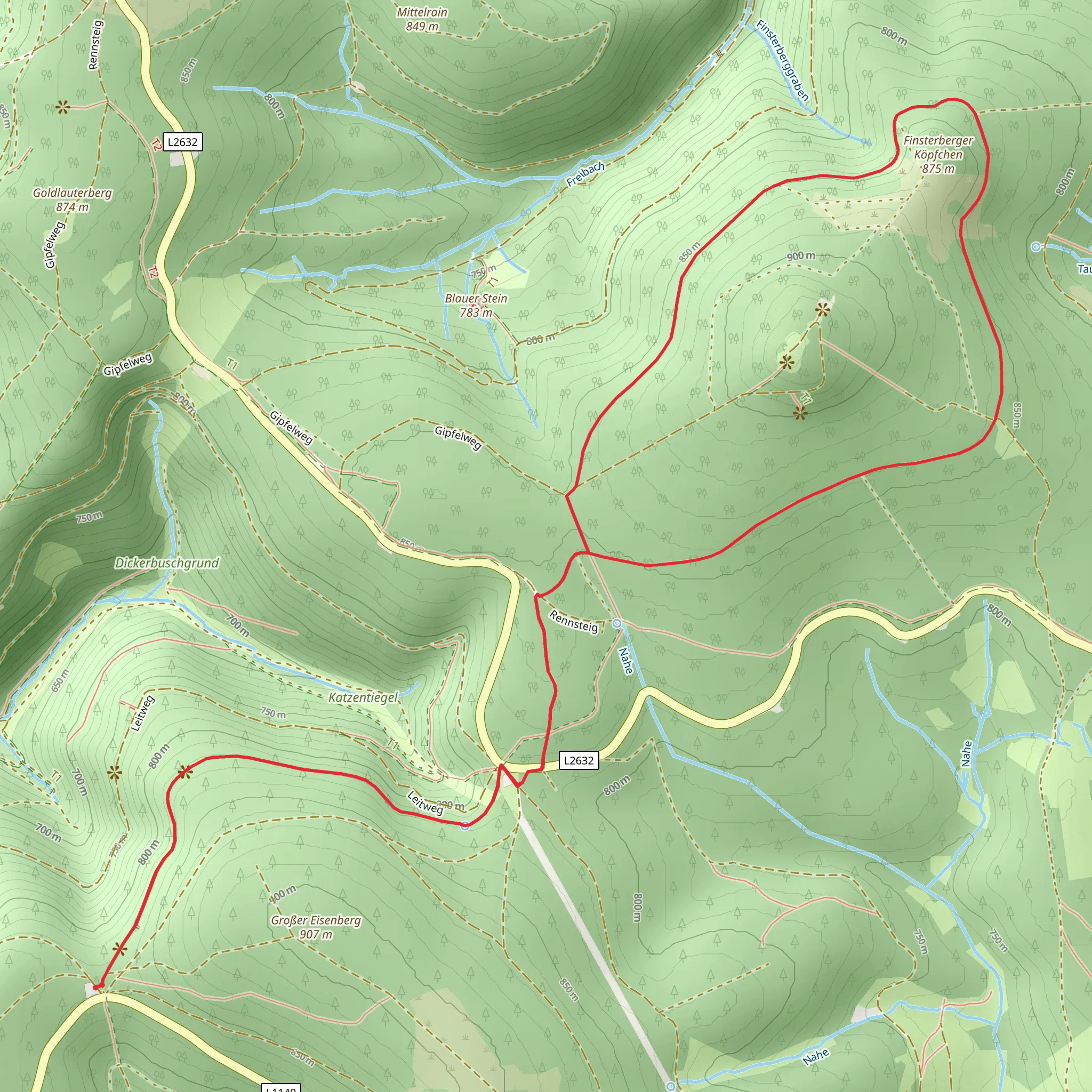 Großer Finsterberg via Leitweg mobile static map