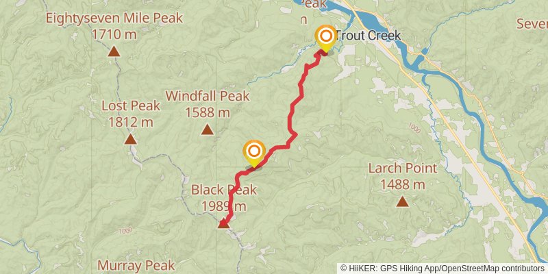 Black Peak Trail stage 3 Map