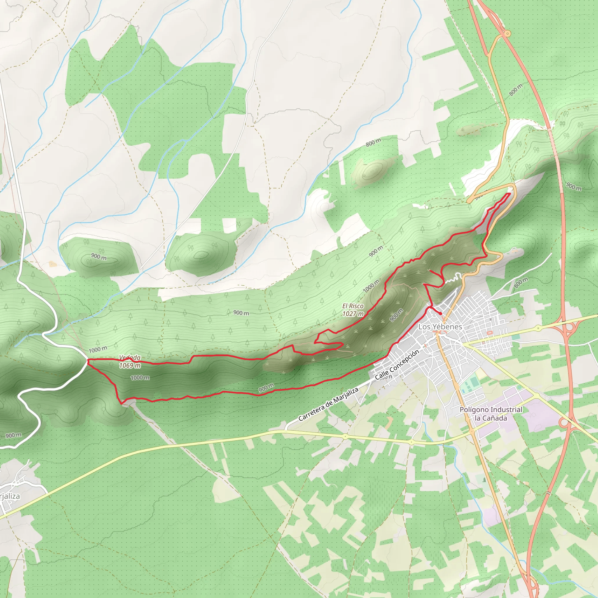 Risco de los Yébenes PR TO 15 mobile static map