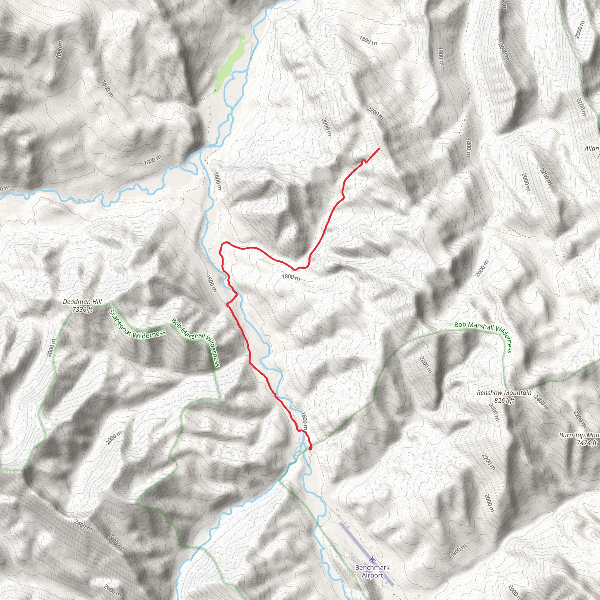 Bighead Creek via CDT mobile static map