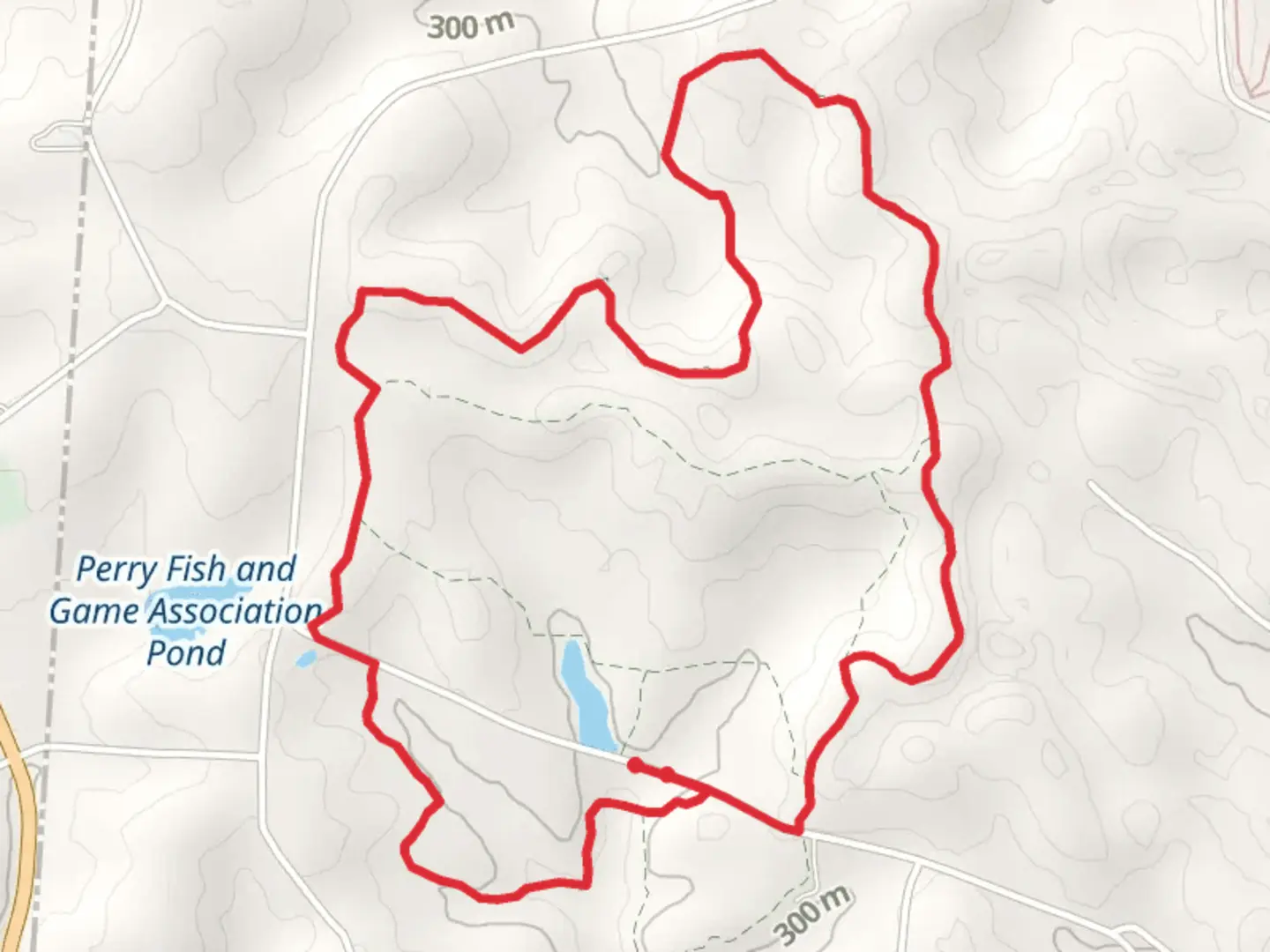 An image depicting the trail Number Eight Hollow Road Loop and its surrounding area.