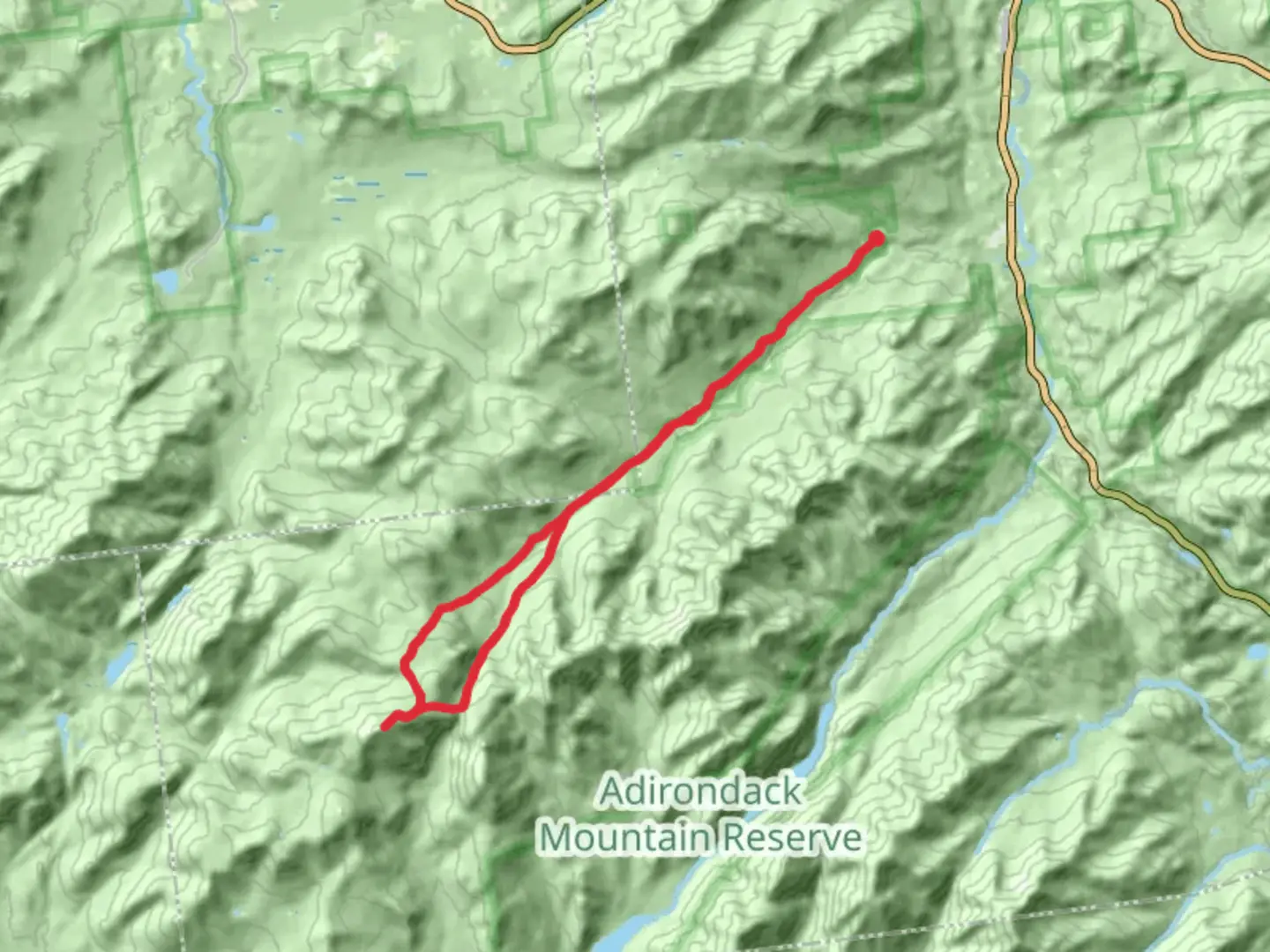 An image depicting the trail Mount Marcy and Hopkins Trail Loop via Phelps Trail and its surrounding area.