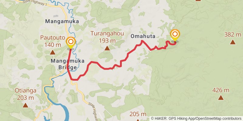 Te Araroa North Island stage 9 Map