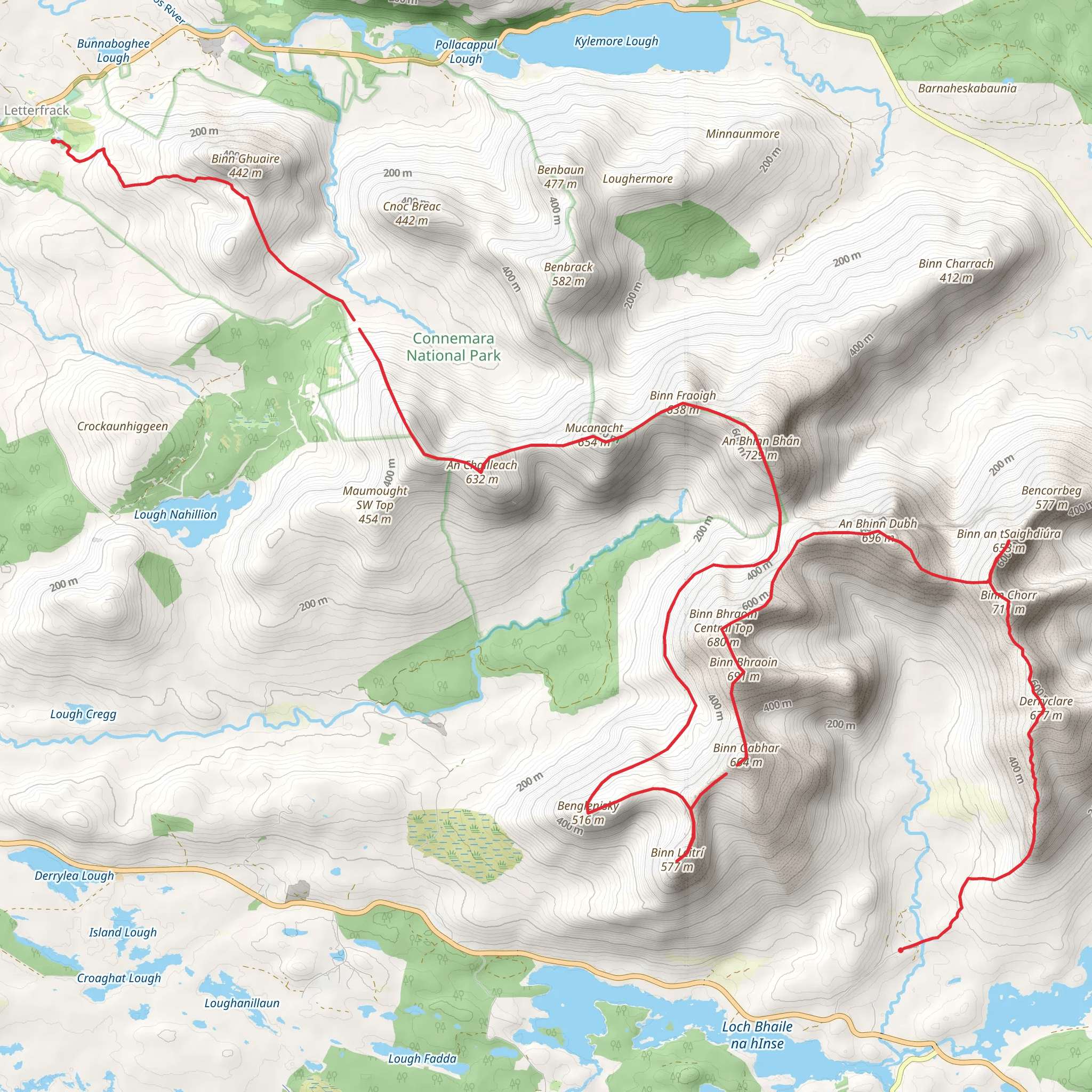 An Bhinn Dubh and An Bhinn Bhán from Connemara mobile static map