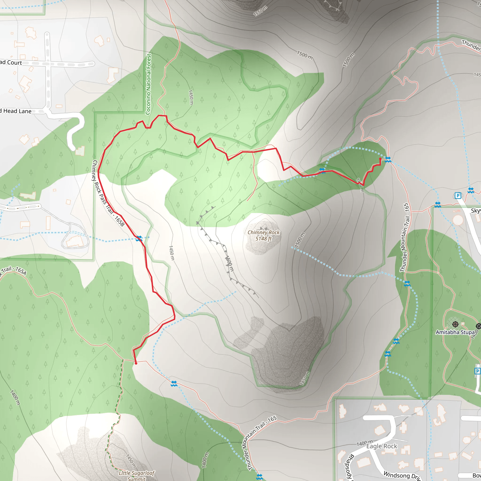 Chimney Rock Pass Trail mobile static map