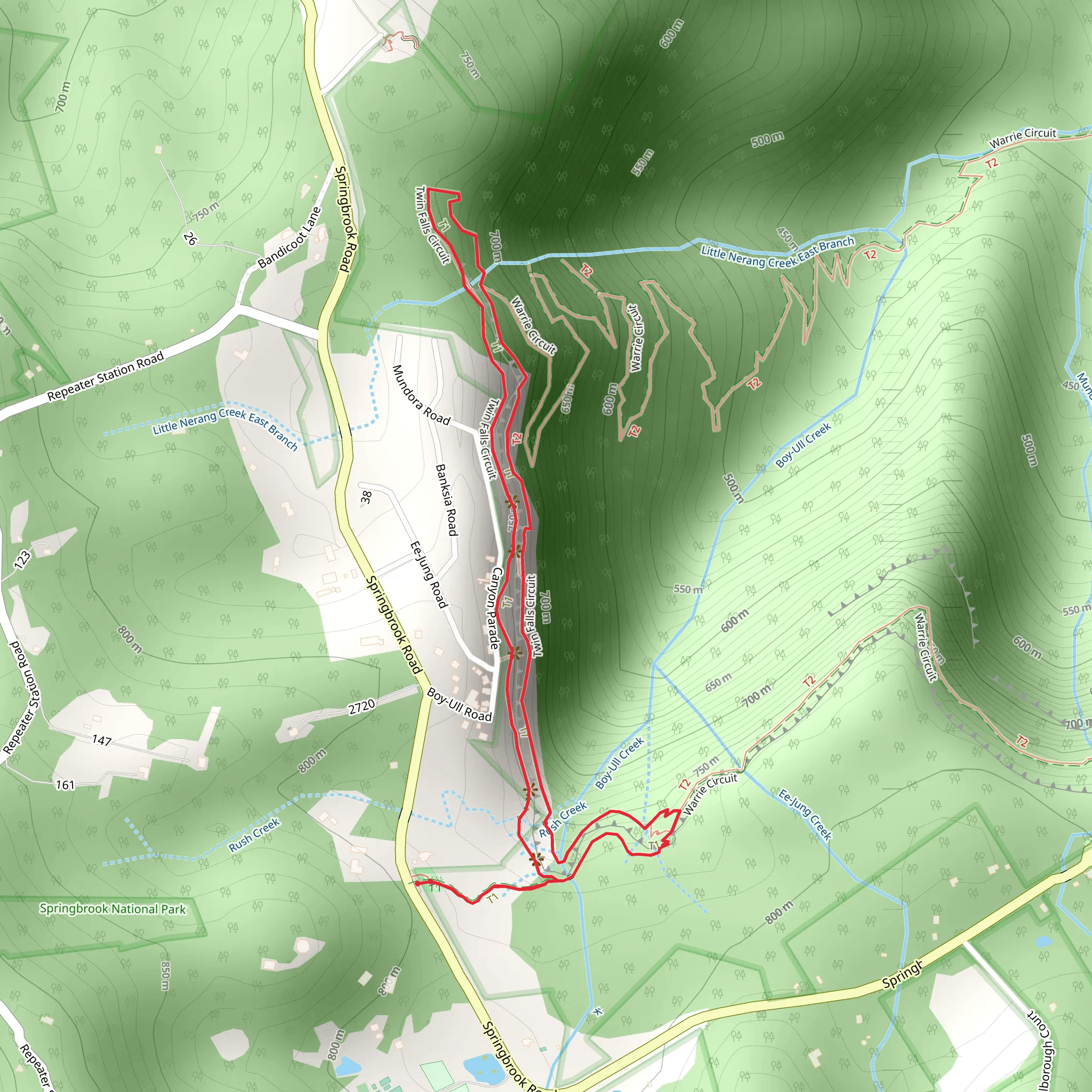 Twin Falls Circuit Track mobile static map