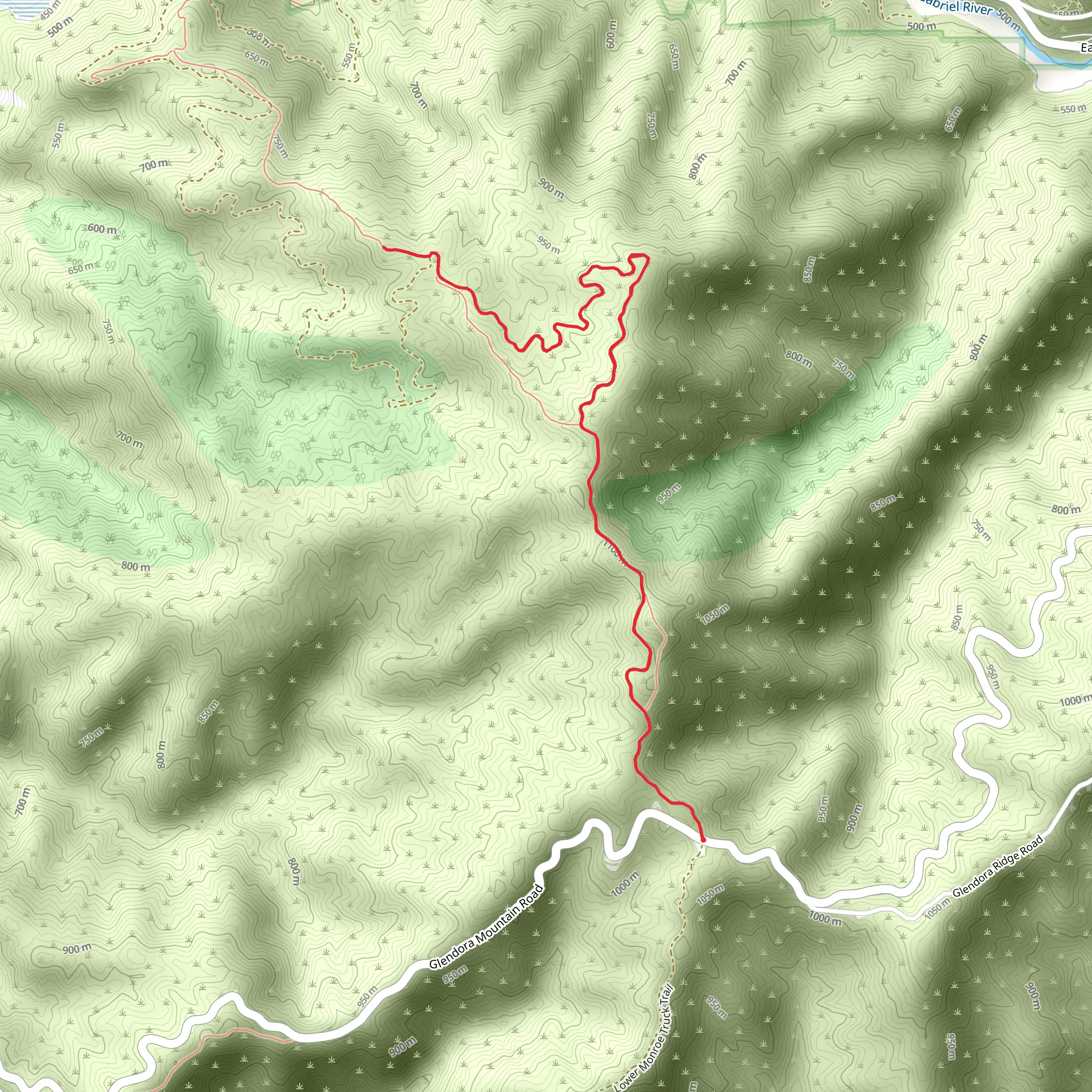 Upper Monroe Trail mobile static map