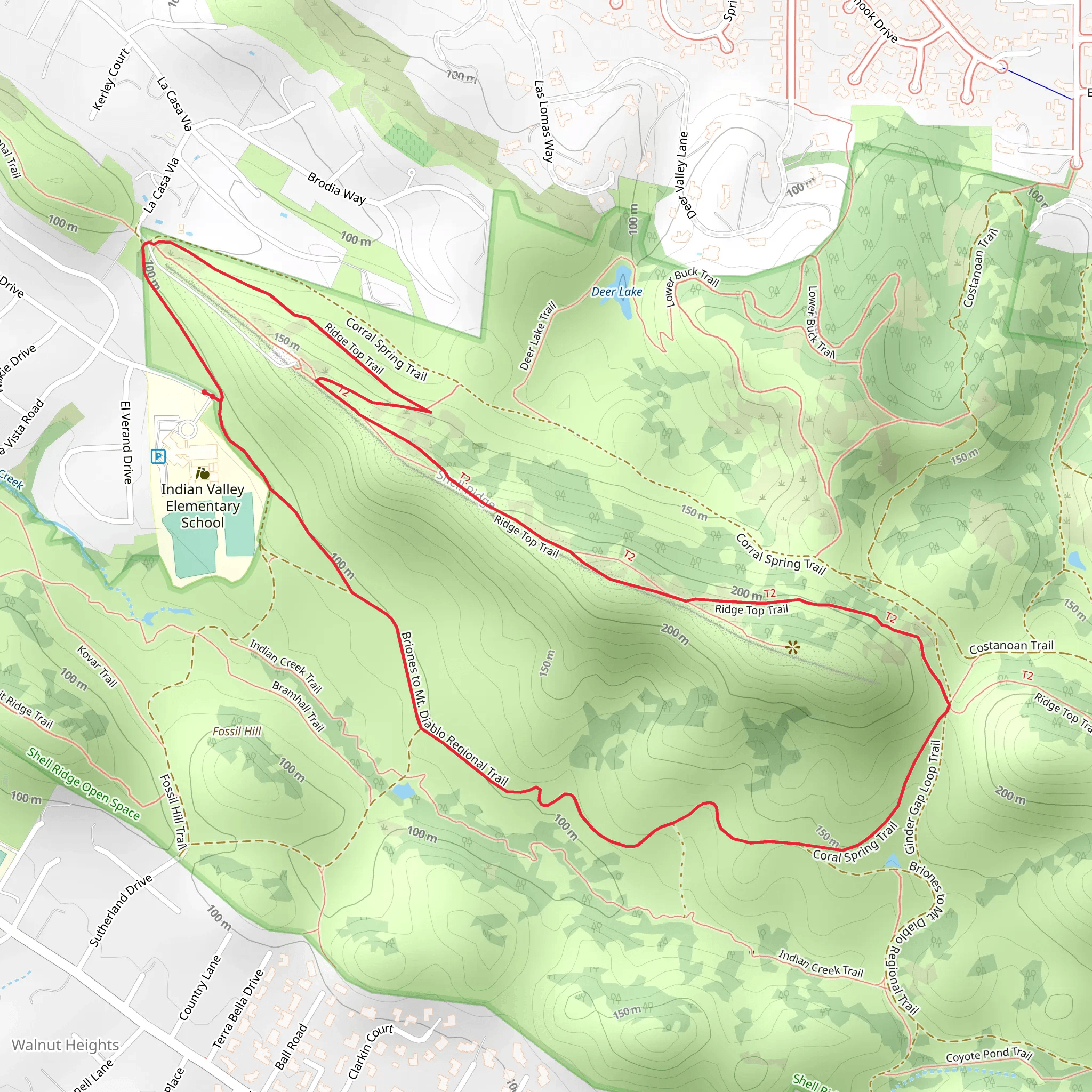 Ridge Top Trail and ADT Loop mobile static map