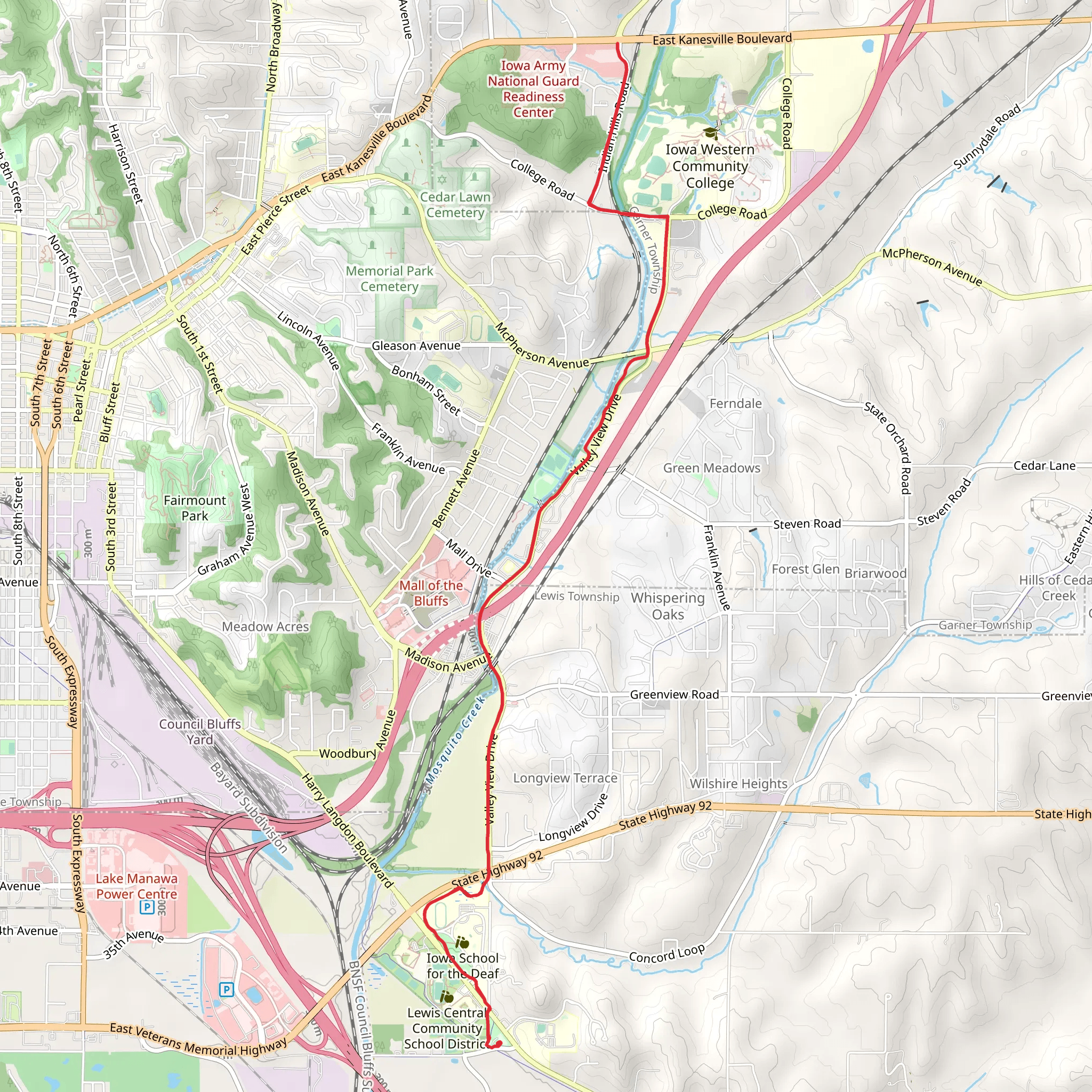 Valley View Trail mobile static map