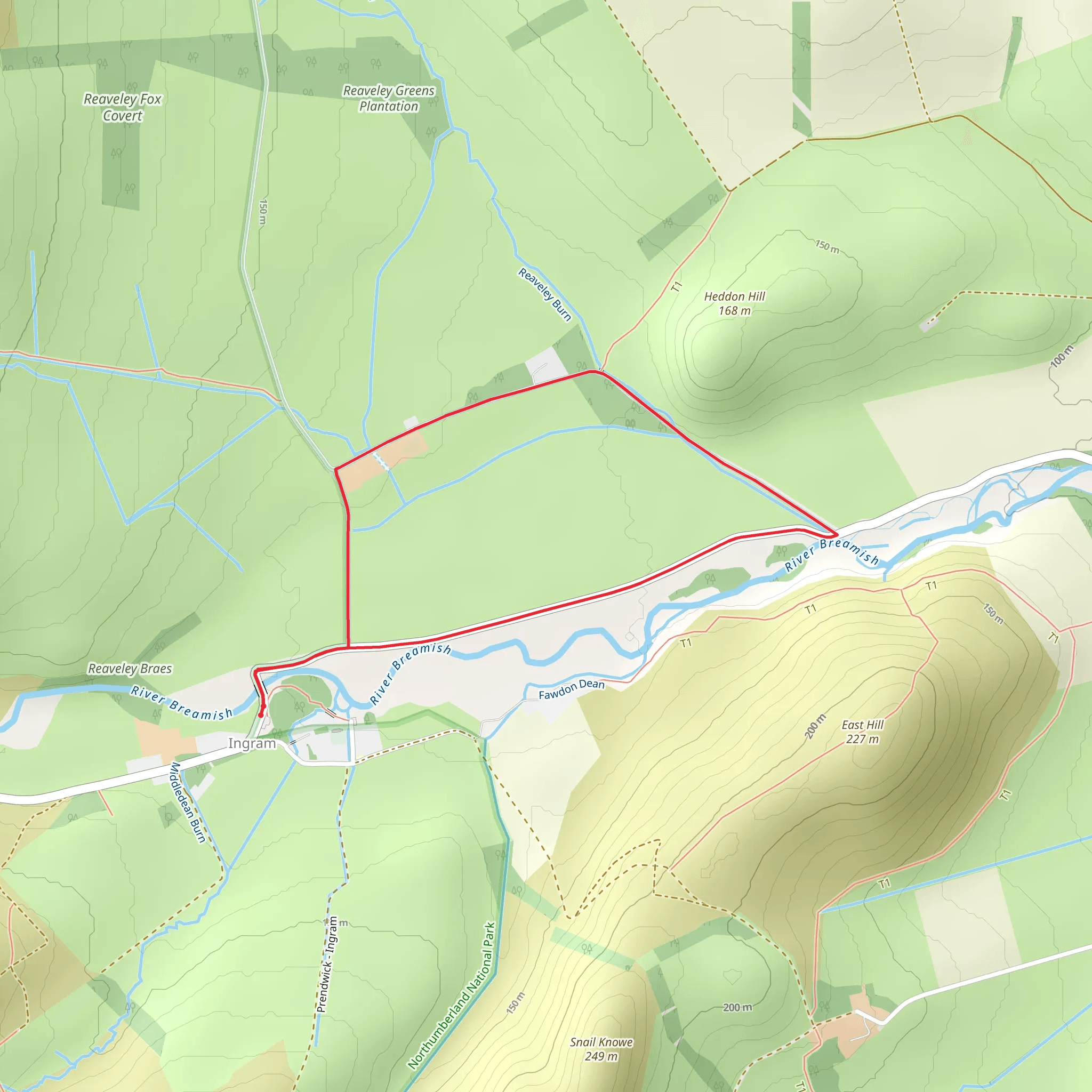 Reaveley Farm Family Stroll mobile static map