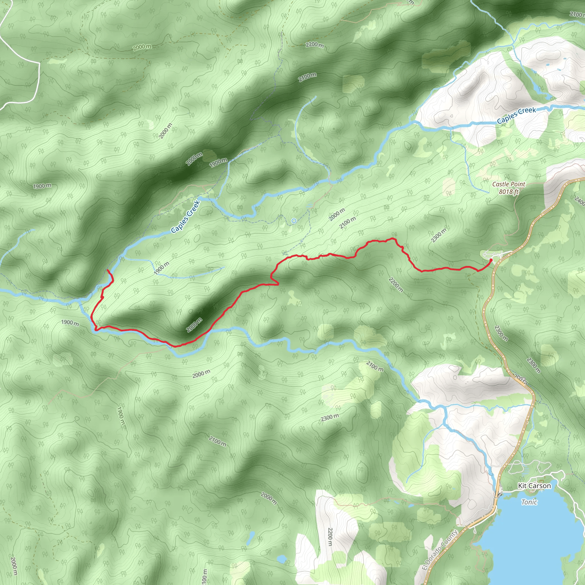 Silver Fork Trail mobile static map