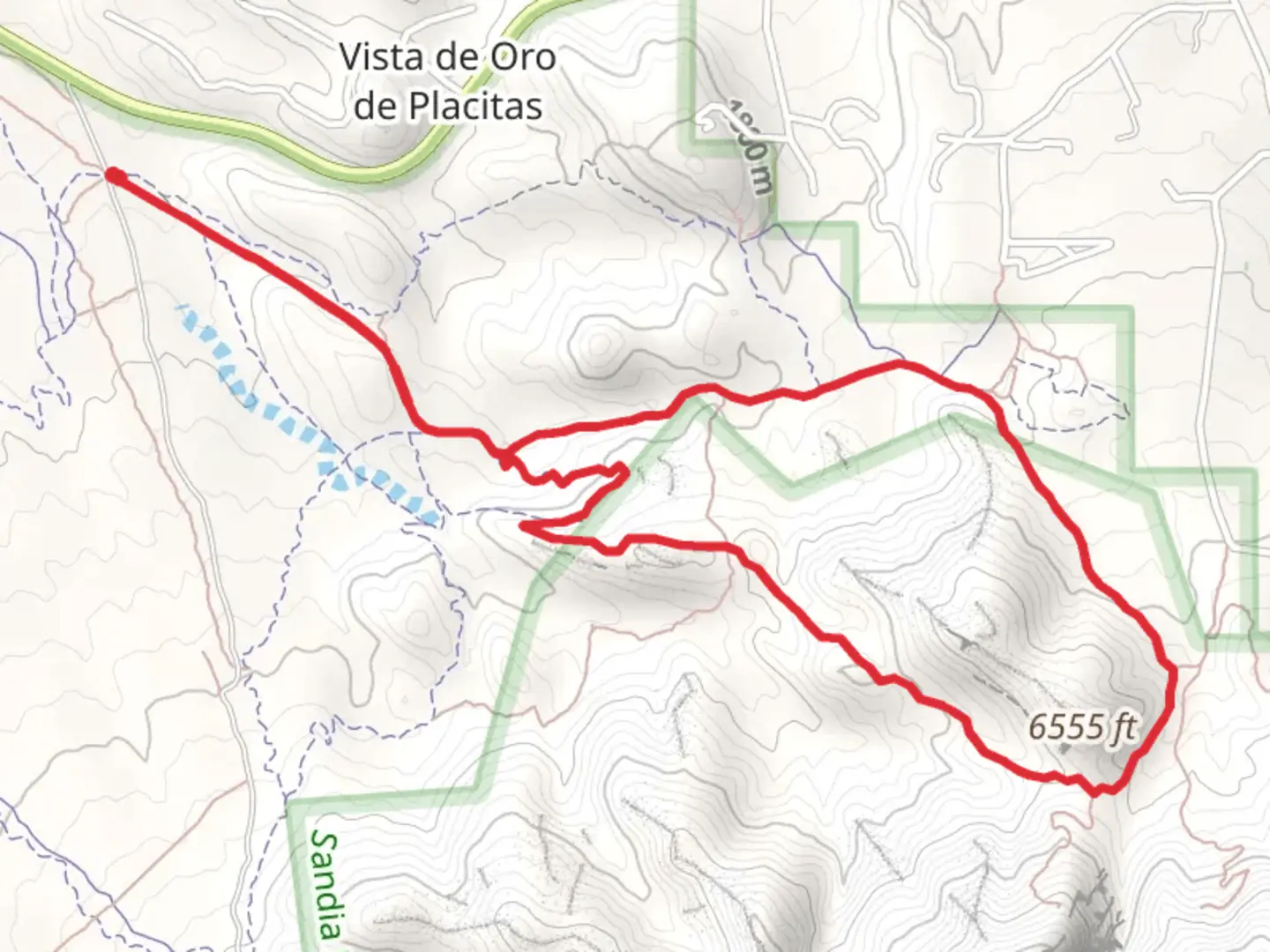 An image depicting the trail Strip Mine Loop Trail and its surrounding area.