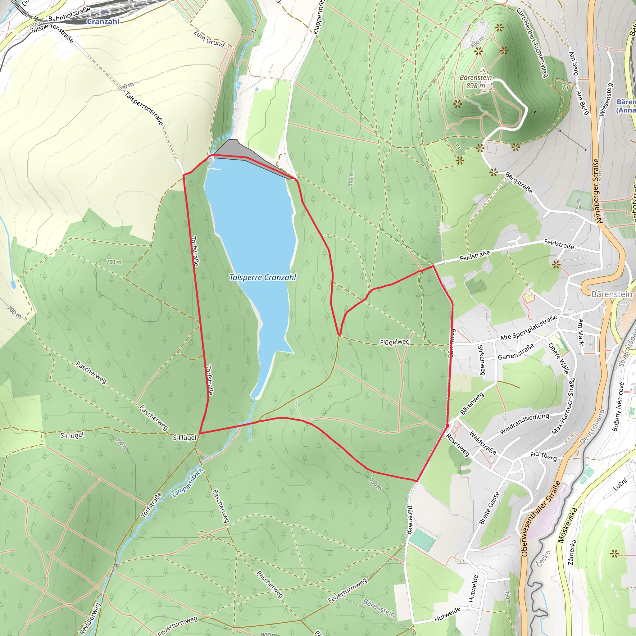 Talsperre Cranzahl Loop mobile static map