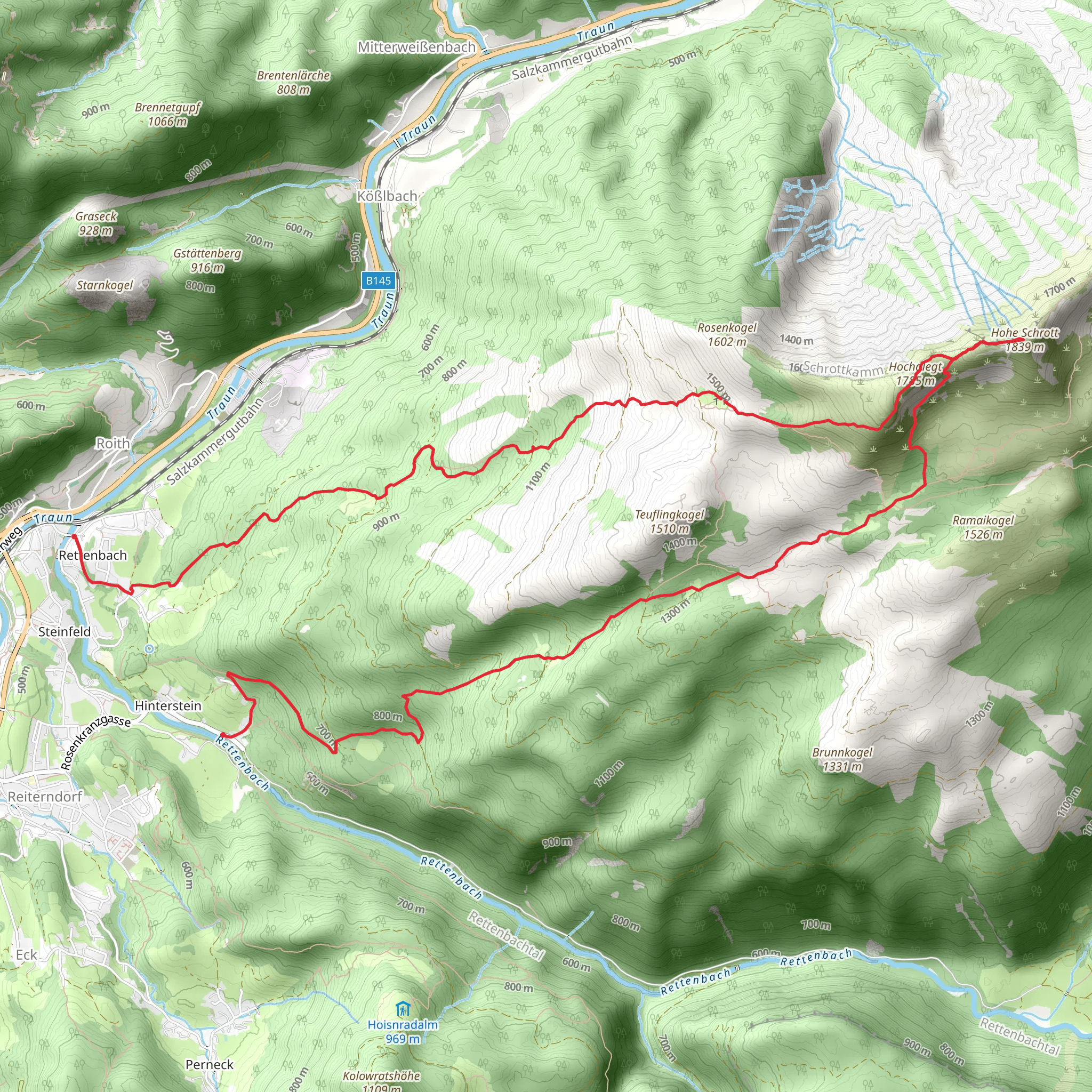 Hohe Schrott Summit mobile static map