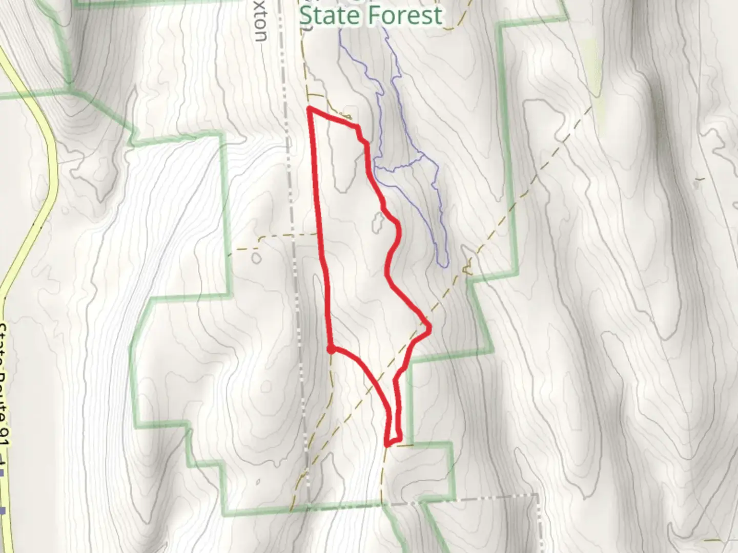 An image depicting the trail Morgan Hill Road Loop and its surrounding area.