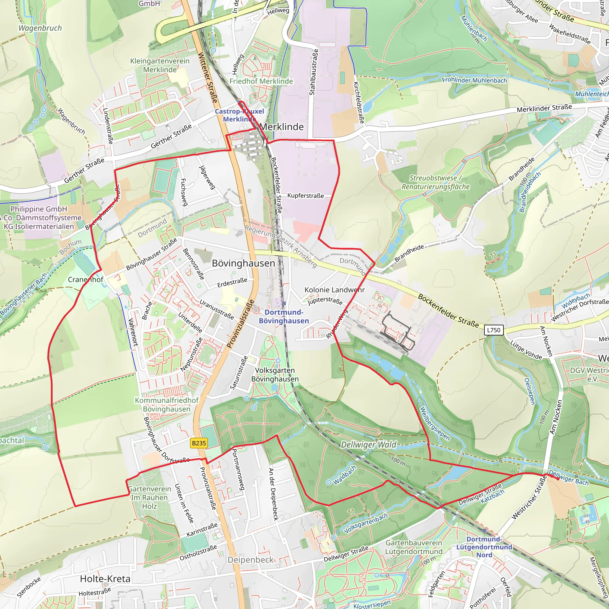 Luegendortmund Rundweg mobile static map