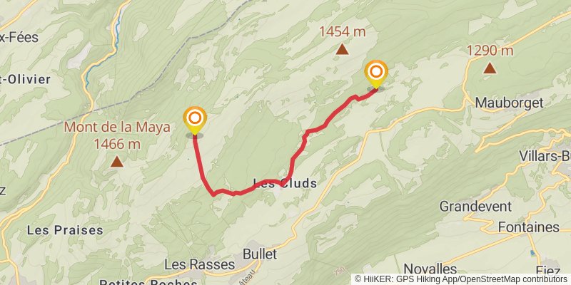 Jura Crest Trail alt 1 Map